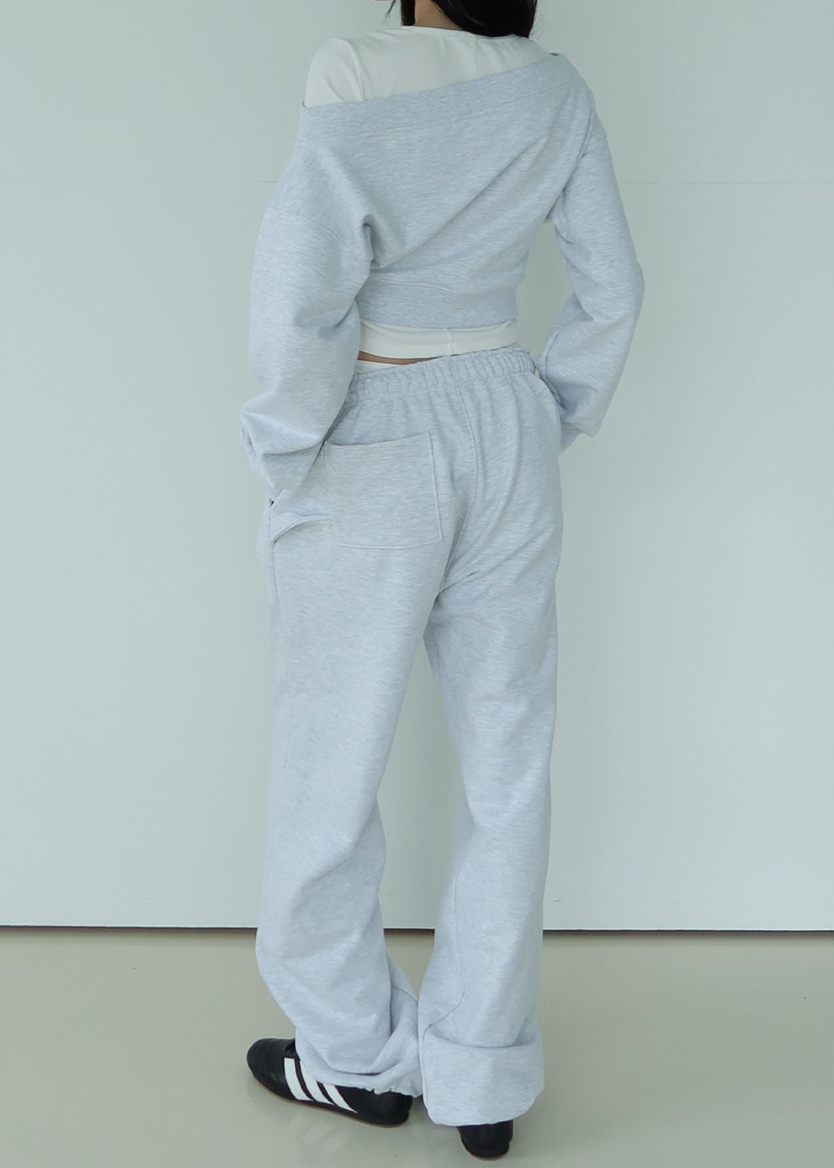 민아송(MINA SONG) BASIC SWEAT PANTS - MELANGE GREY