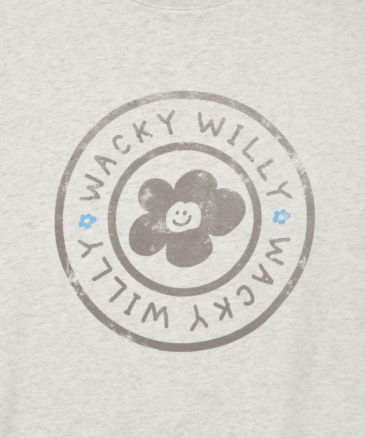 와키윌리(WACKY WILLY) 우먼스 릴리서클 그래픽 맨투맨 오트밀