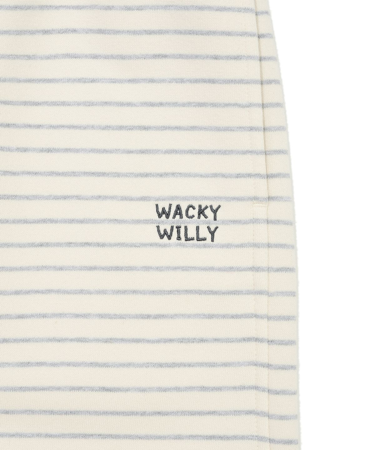 와키윌리(WACKY WILLY) 우먼스 스트라이프 스웻팬츠 크림