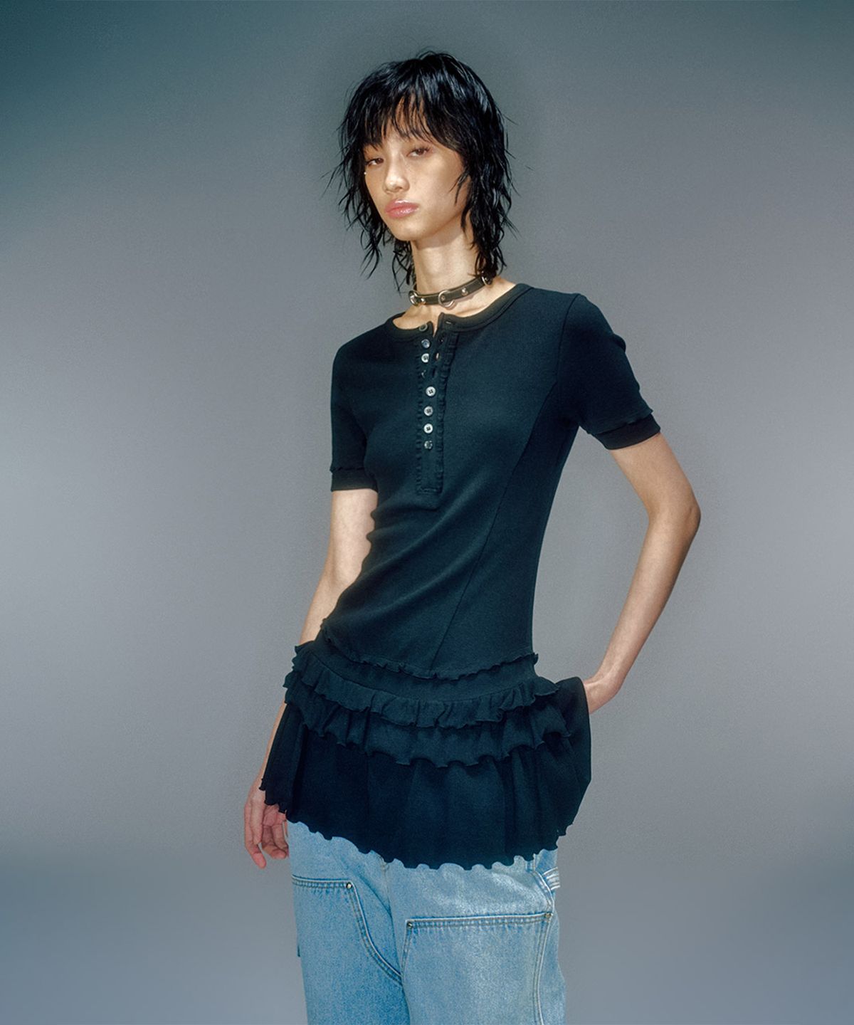 베이컨트 아카이브(VACANT ARCHIVE) PONIA PRILL LAYERED ONEPIECE (3COLOR)