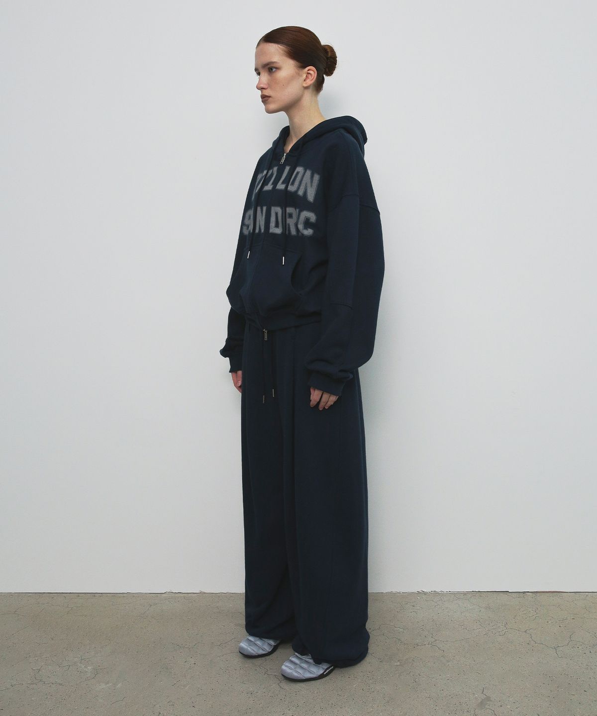 샌드릭(SANDRIC) OVERFIT HOOD ZIP UP_NAVY