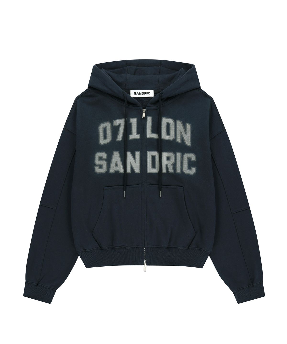 샌드릭(SANDRIC) OVERFIT HOOD ZIP UP_NAVY