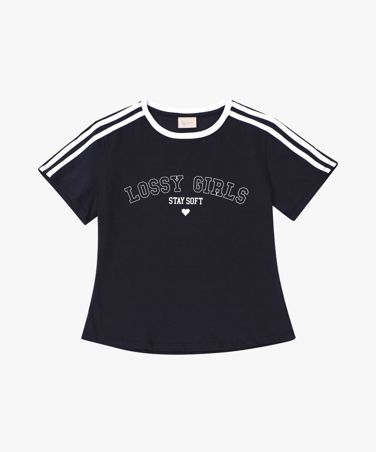 로시로우(LOSSYROW) Lossy Girls Line T-Shirt Navy