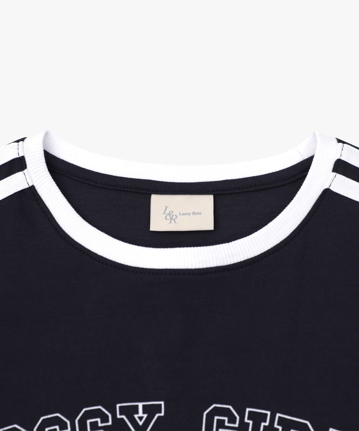 로시로우(LOSSYROW) Lossy Girls Line T-Shirt Navy