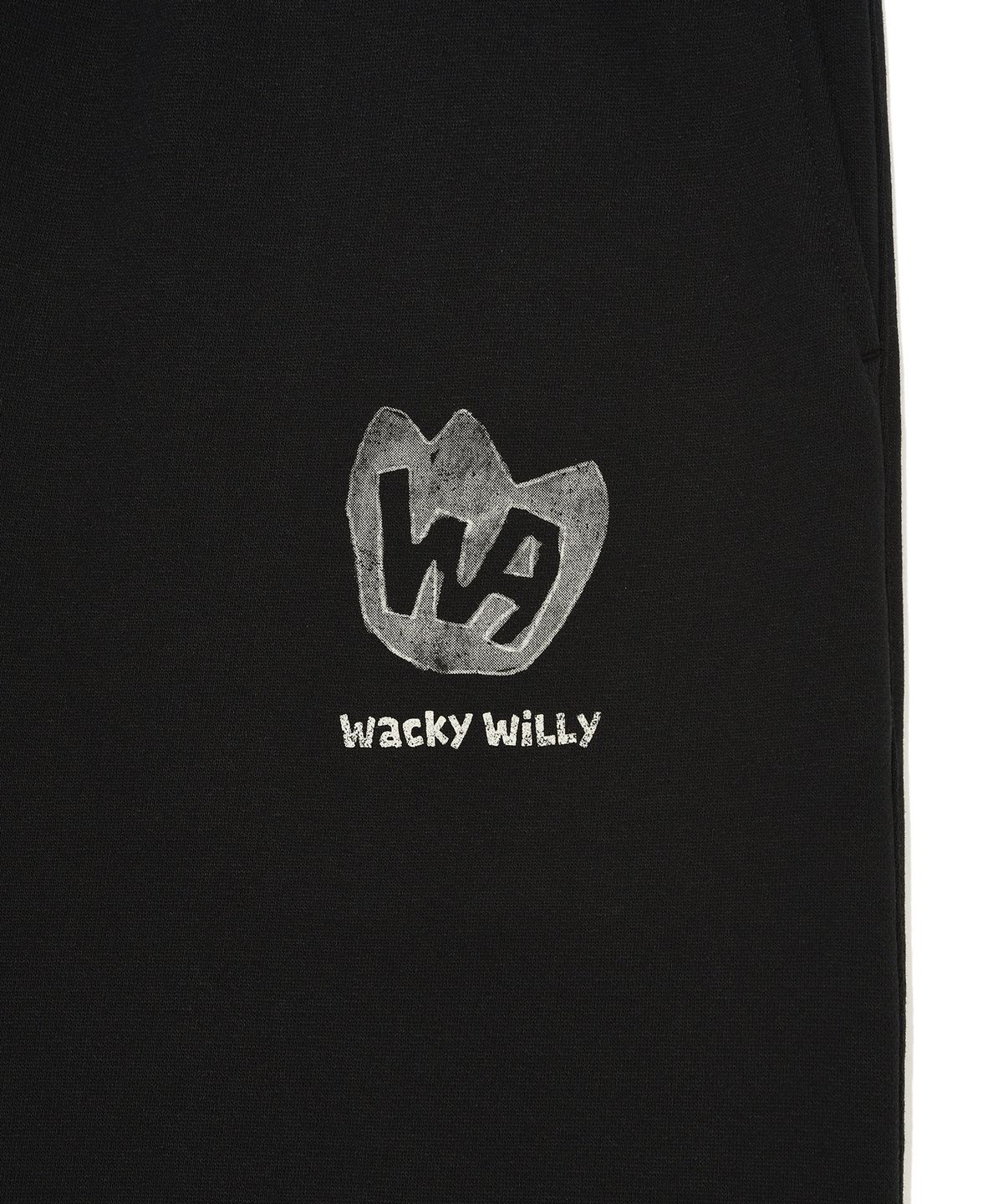 와키윌리(WACKY WILLY) 그래픽 스웻 팬츠 블랙