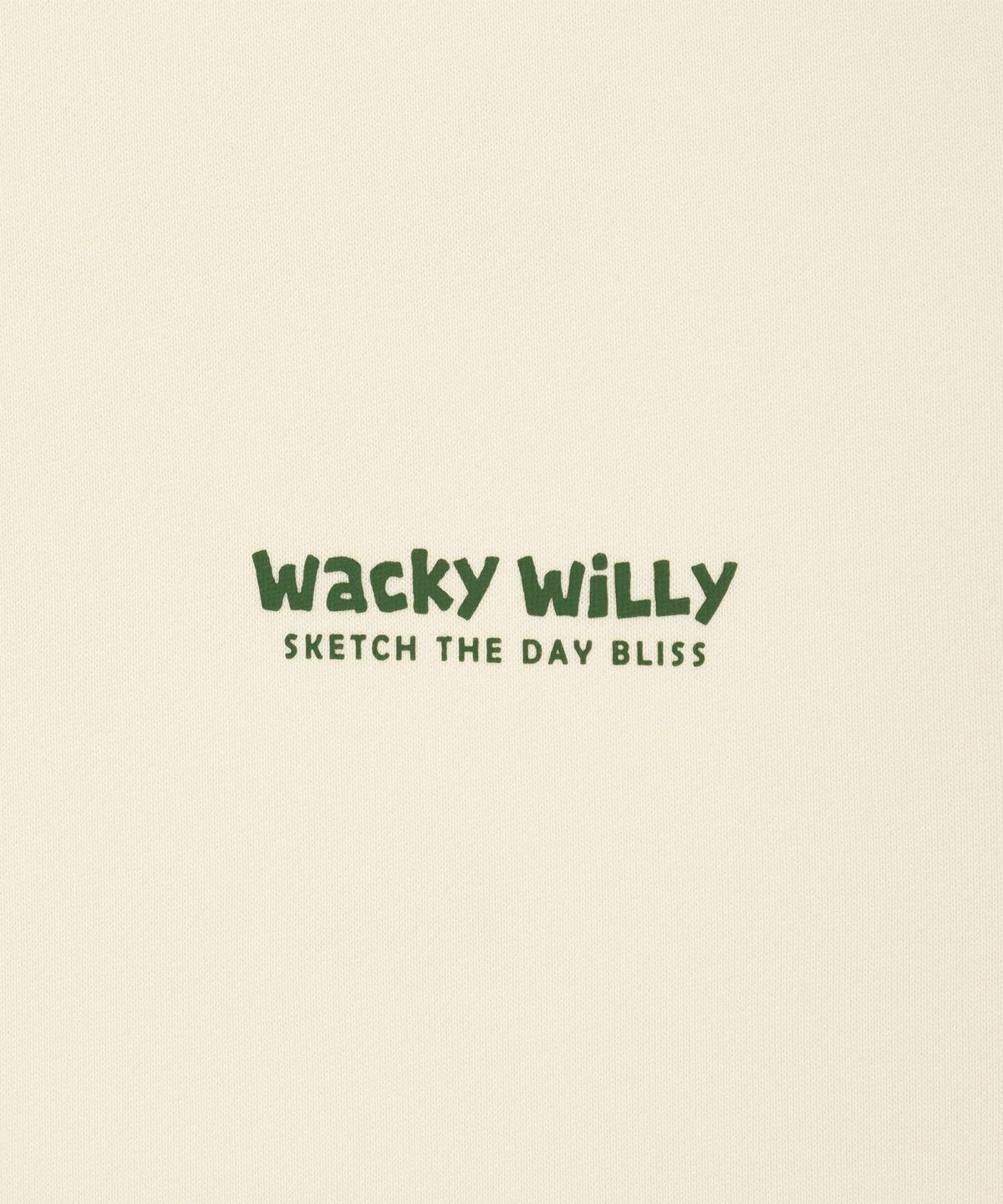 와키윌리(WACKY WILLY) 백 프린팅 레터링 맨투맨 크림