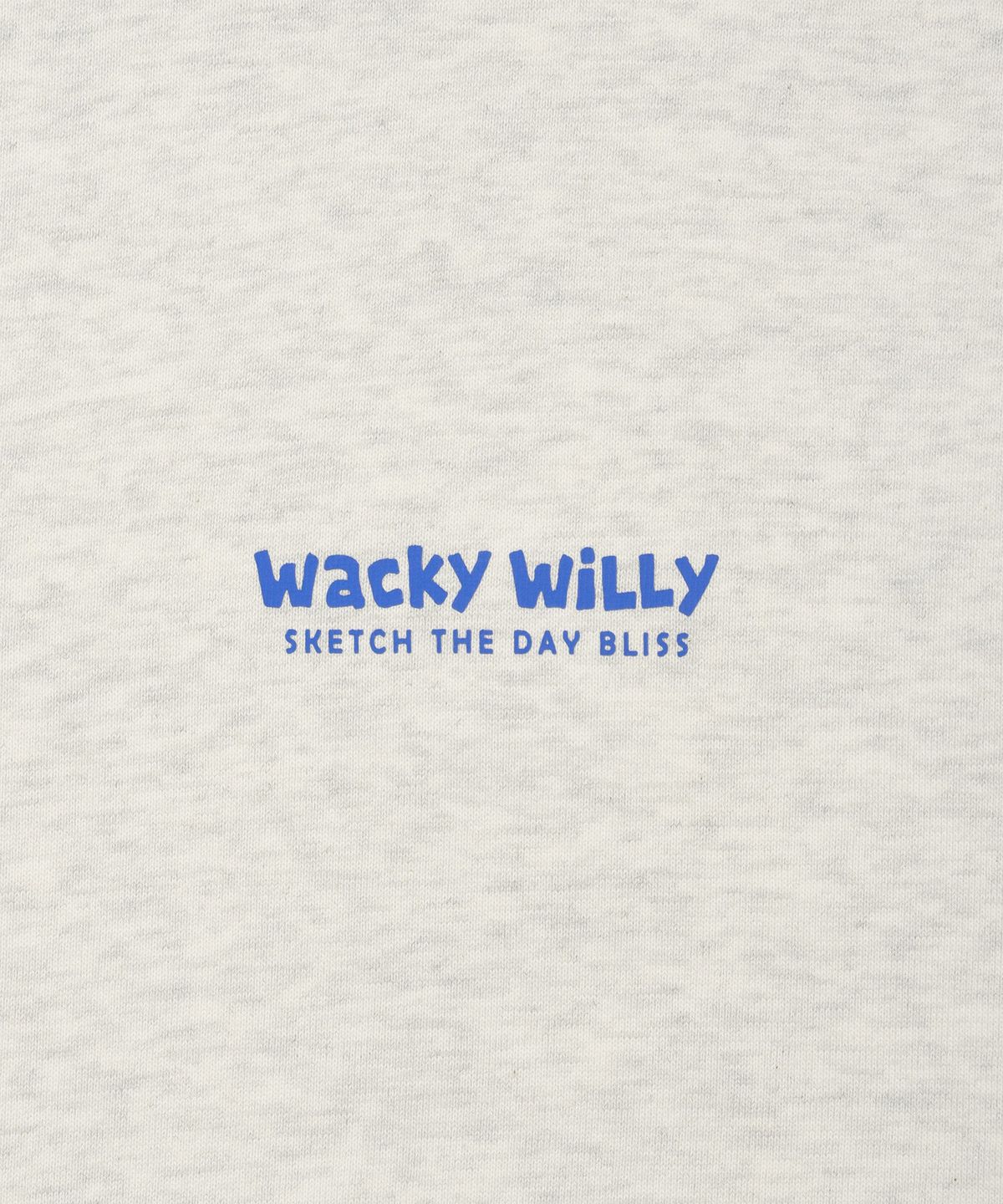 와키윌리(WACKY WILLY) 백 프린팅 레터링 맨투맨 라이트그레이