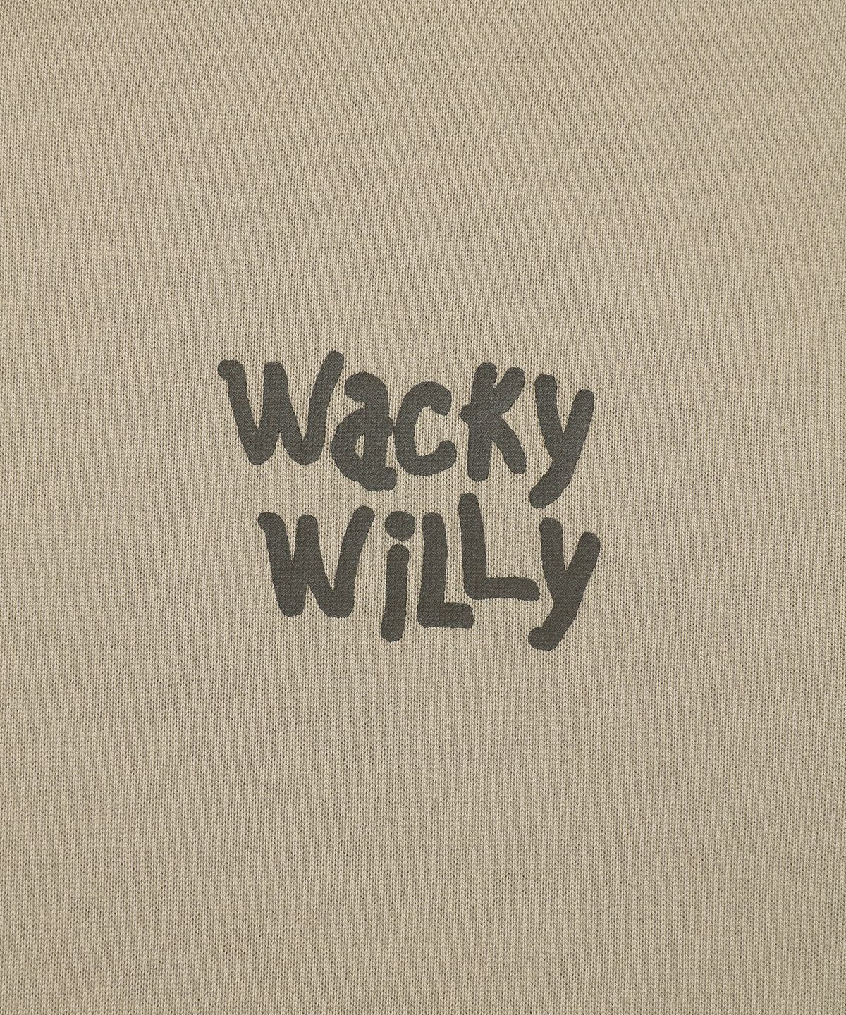 와키윌리(WACKY WILLY) 스케치 그래픽 후드 스웻 카키