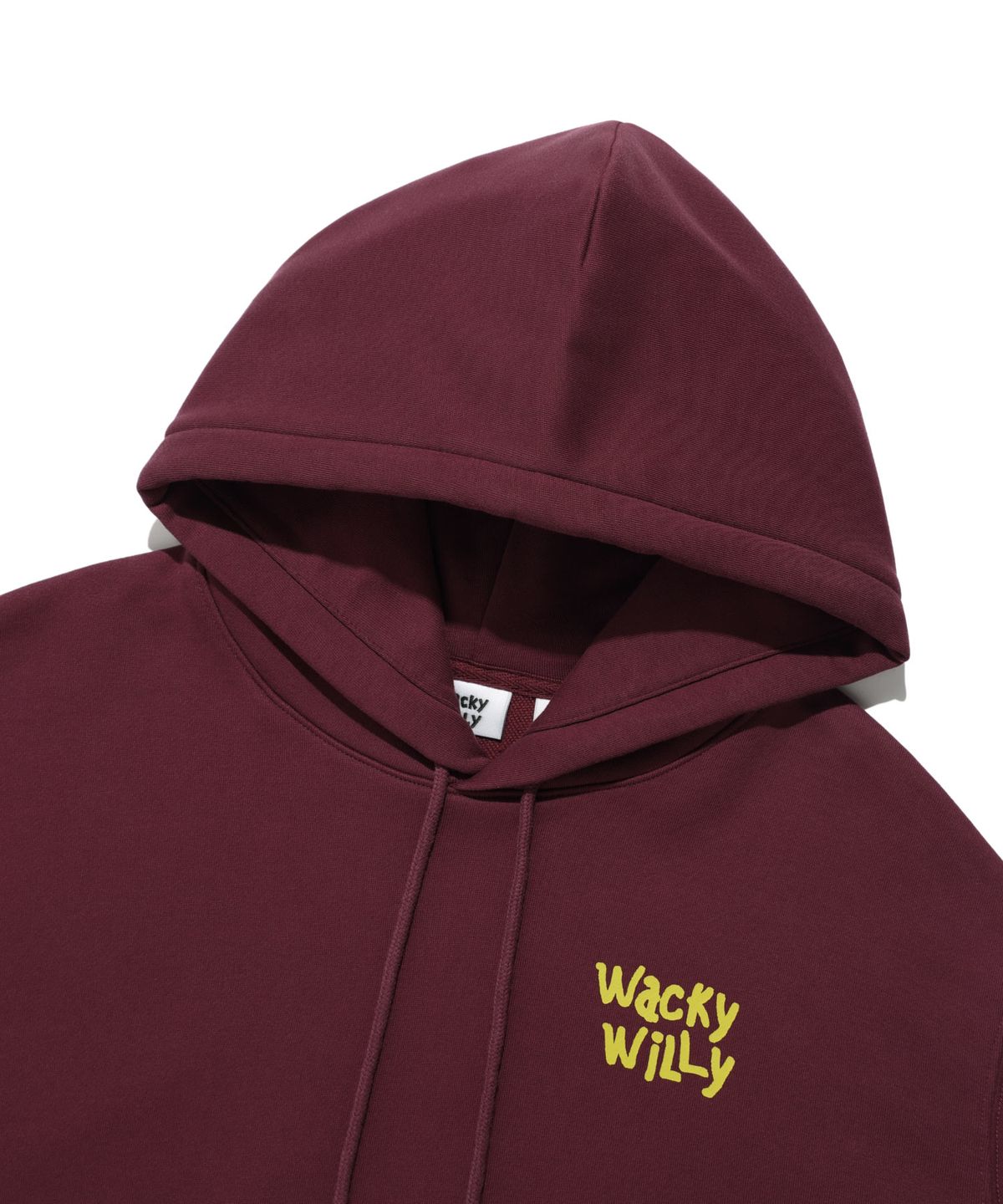 와키윌리(WACKY WILLY) 스케치 그래픽 후드 스웻 버건디