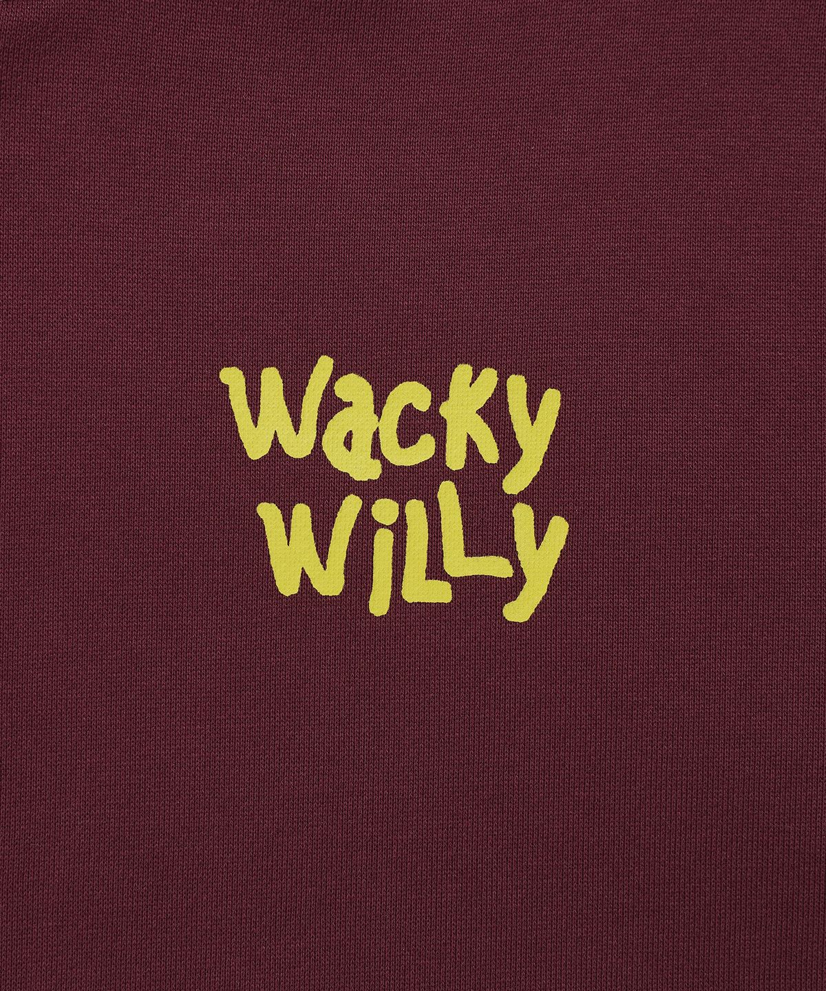 와키윌리(WACKY WILLY) 스케치 그래픽 후드 스웻 버건디