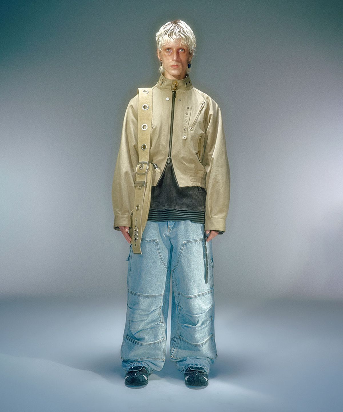 베이컨트 아카이브(VACANT ARCHIVE) VANON CARPENTER PANTS LIGHT BLUE