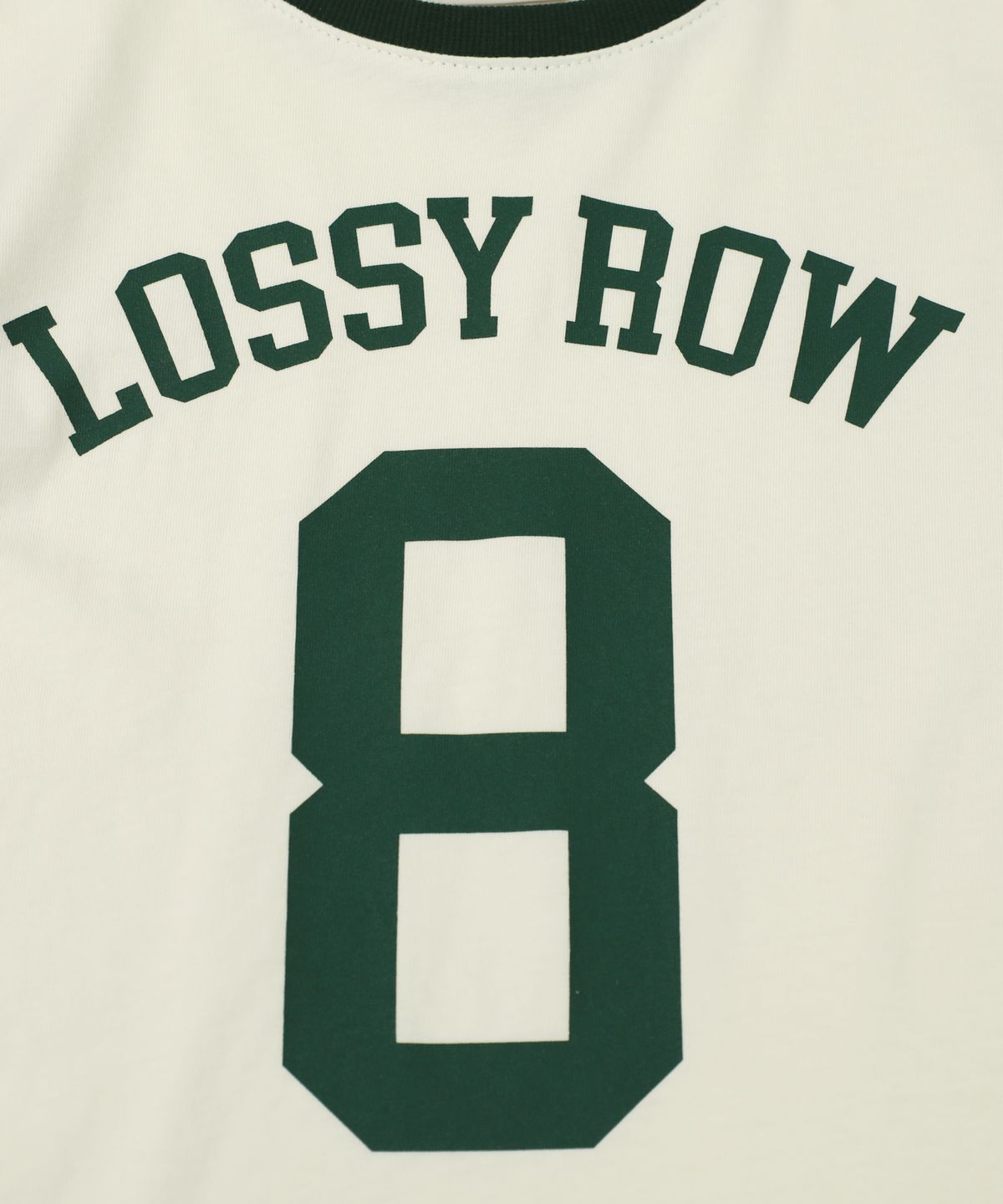 로시로우(LOSSYROW) Number 8 Ringer T-Shirt Cream