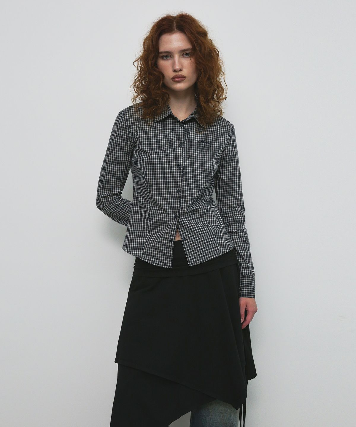 샌드릭(SANDRIC) STANDARD CHECK SHIRT_NAVY