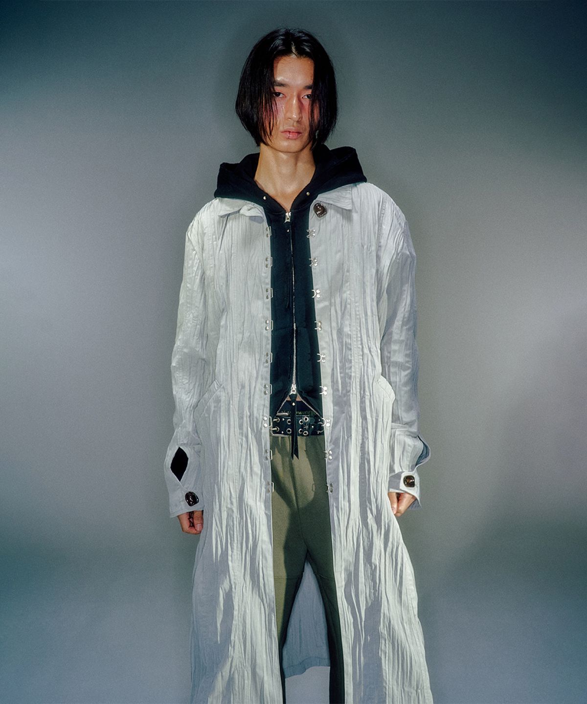 베이컨트 아카이브(VACANT ARCHIVE) HADID WRINKLE HOOK COAT (2COLOR)