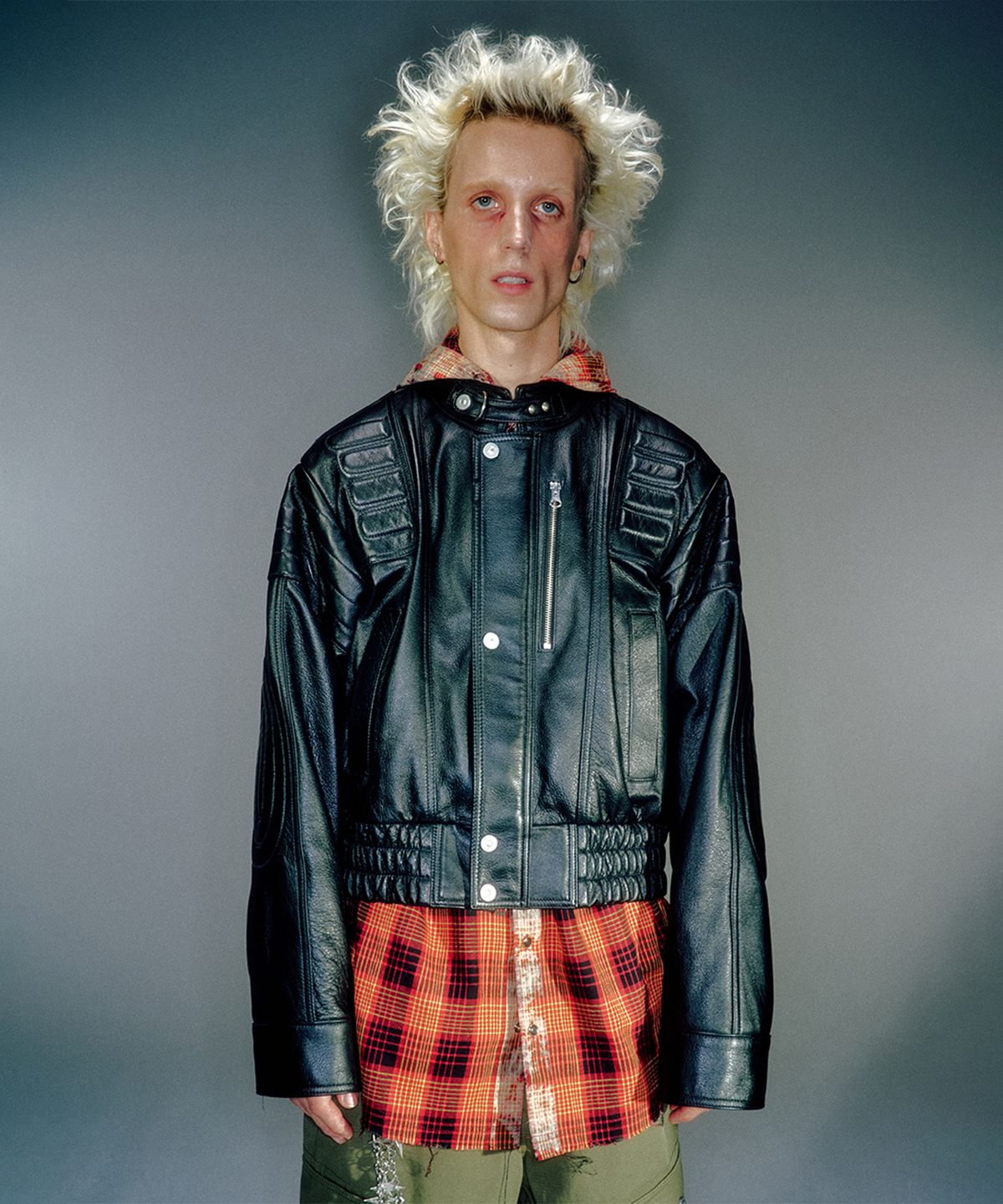 베이컨트 아카이브(VACANT ARCHIVE) WEISER MOTORCYCLE BOMBER JACKET BLACK