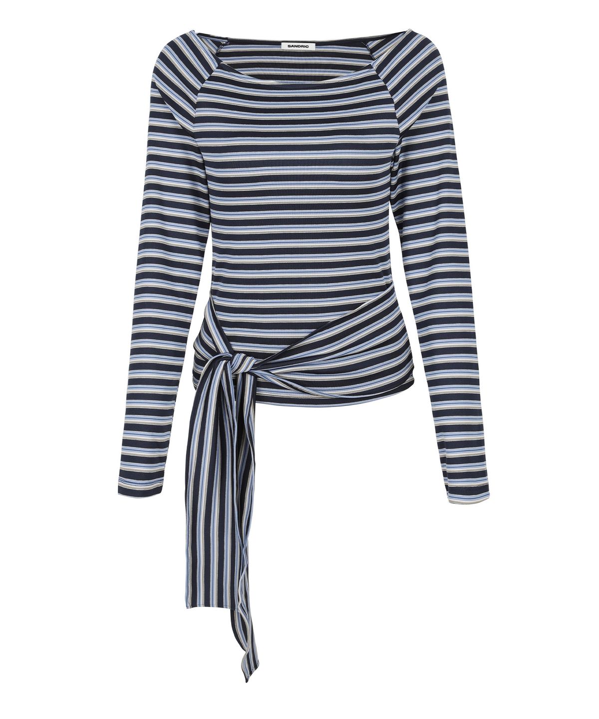 샌드릭(SANDRIC) STRIPE STRAP T-SHIRT_BLUE