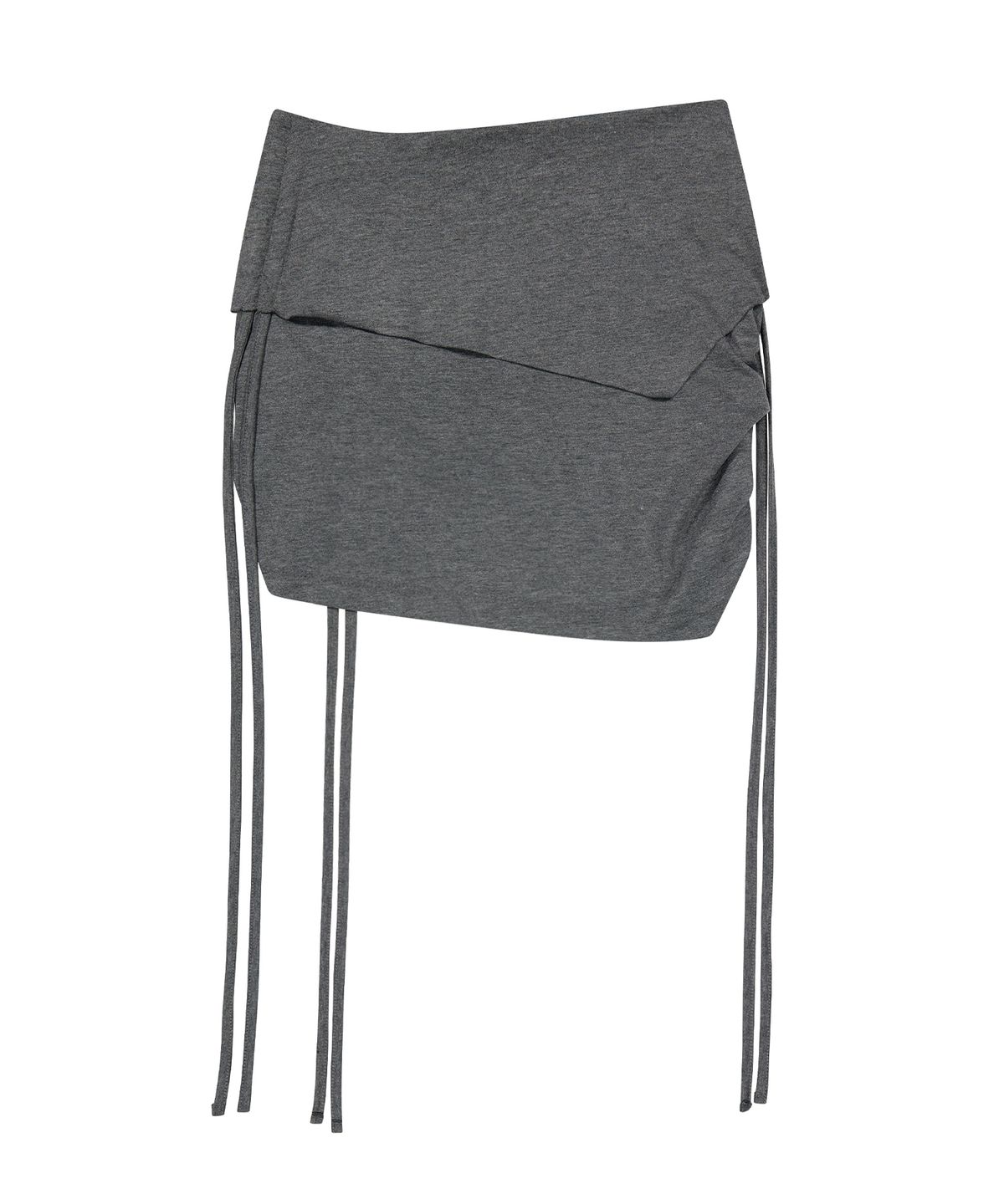 샌드릭(SANDRIC) LAYERED STRING MINI SKIRT_CHARCOAL
