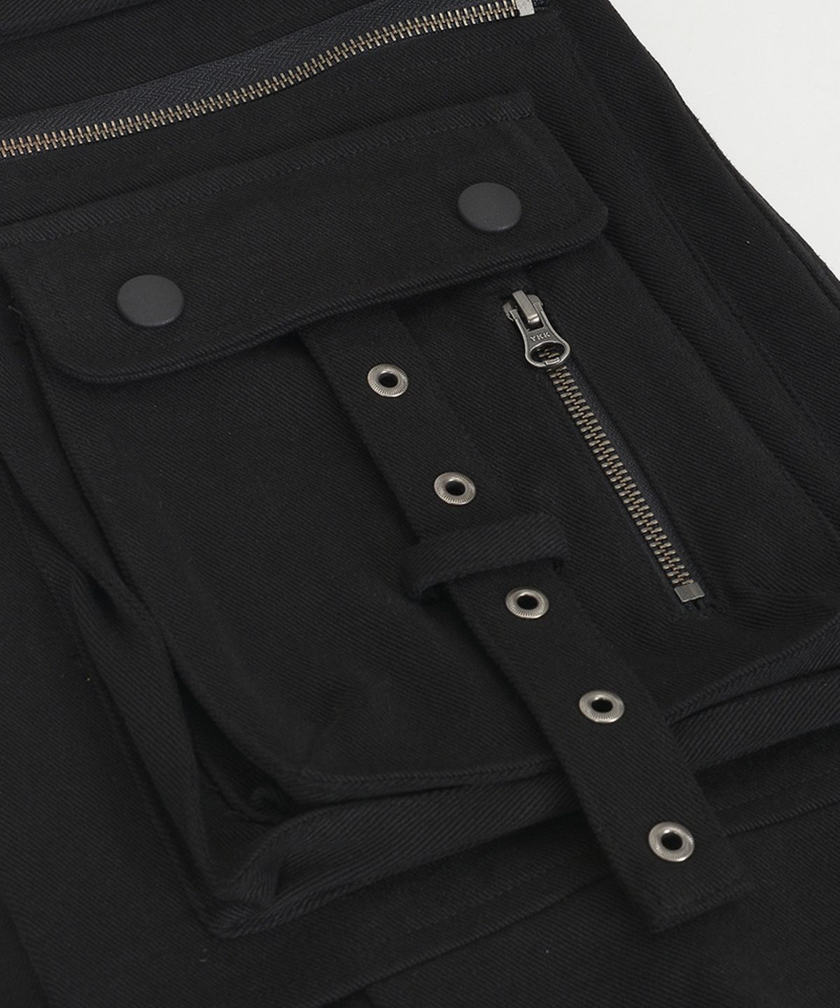 베이컨트 아카이브(VACANT ARCHIVE) BAJESS LAYERED SKIRT BELT BLACK