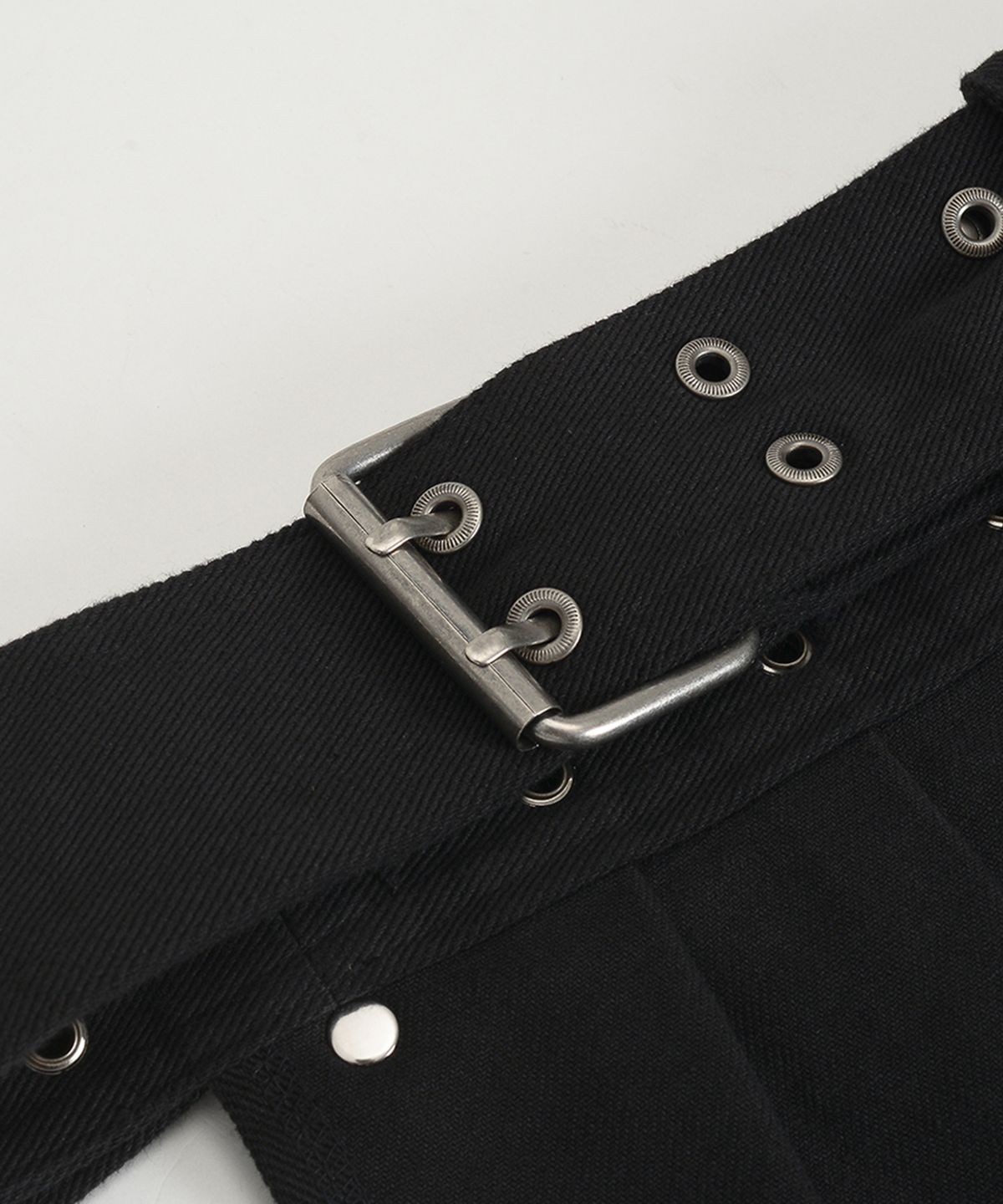 베이컨트 아카이브(VACANT ARCHIVE) BAJESS LAYERED SKIRT BELT BLACK