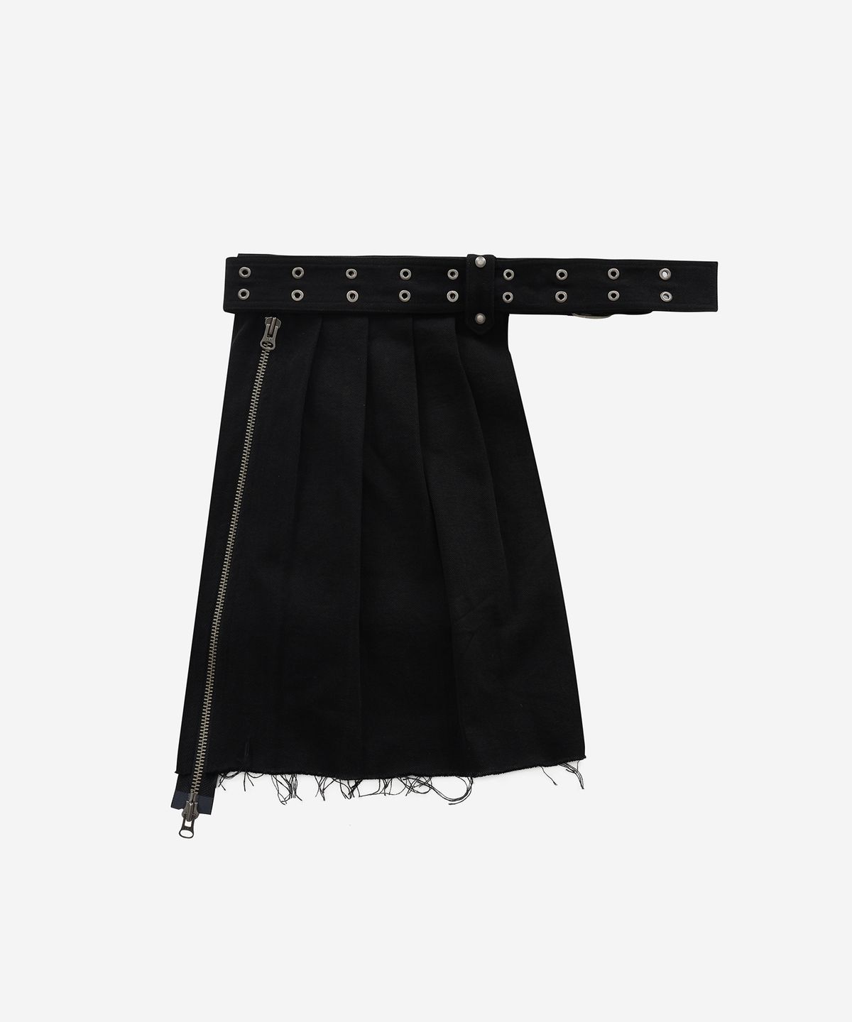 베이컨트 아카이브(VACANT ARCHIVE) BAJESS LAYERED SKIRT BELT BLACK