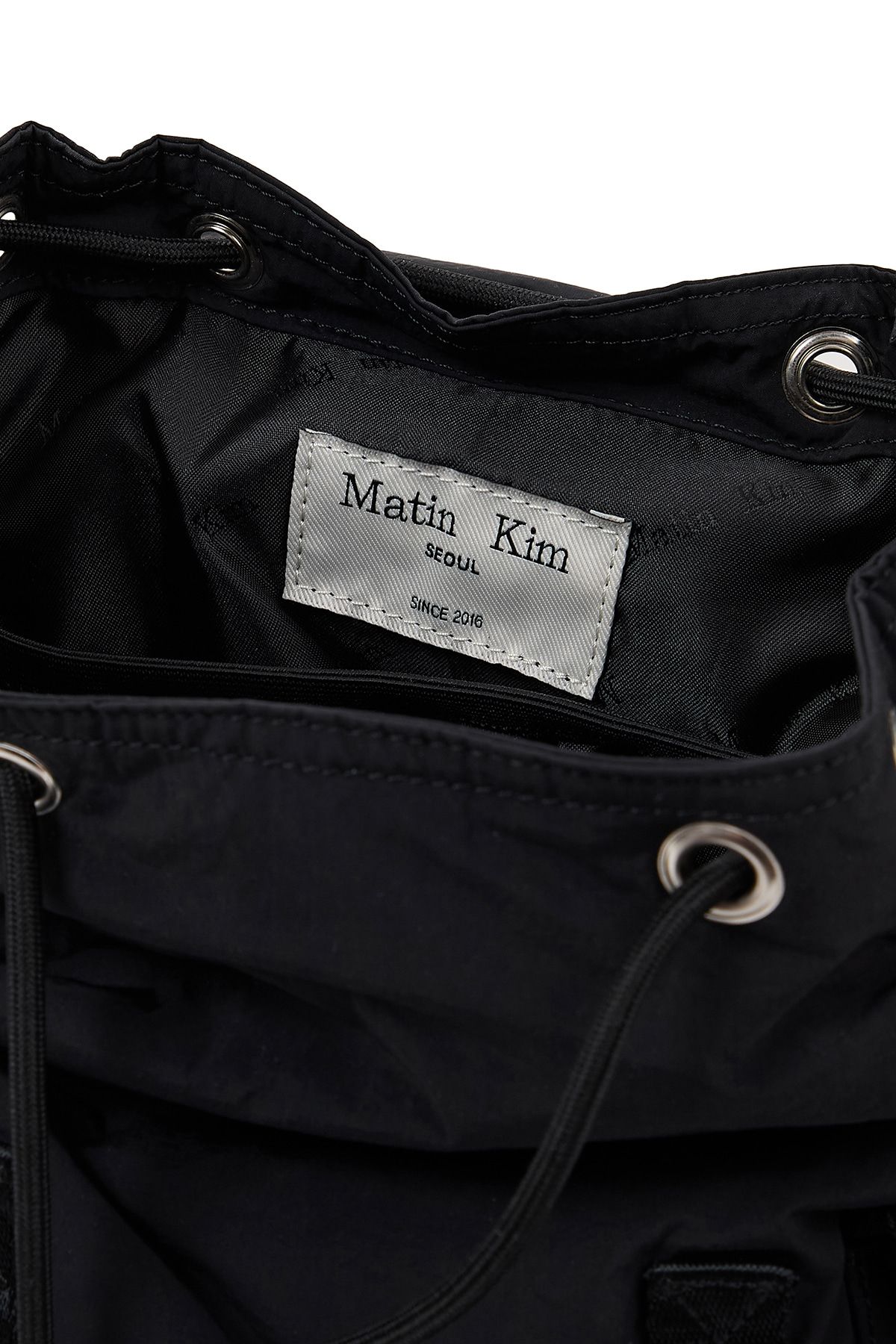 バッグ MatinKim BACK PACK IN BLACK BUCKLE DETAIL BACK PACK IN BLACK – Matin Kim