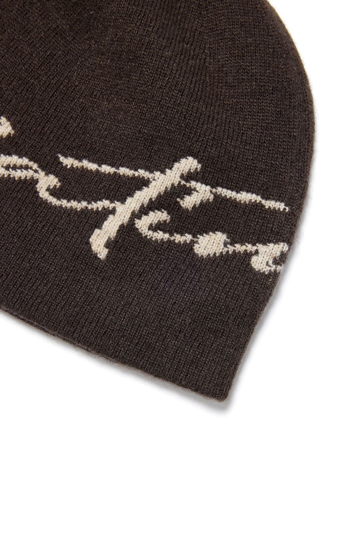 MUSINSA公式 | MATIN KIM MATIN LOGO SCRIPT BEANIE IN BROWN