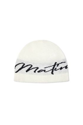 帽子 Martin Kim LOGO SCRIPT BEANIE IN IVORY MUSINSA公式 | MATIN KIM MATIN LOGO SCRIPT BEANIE IN IVORY
