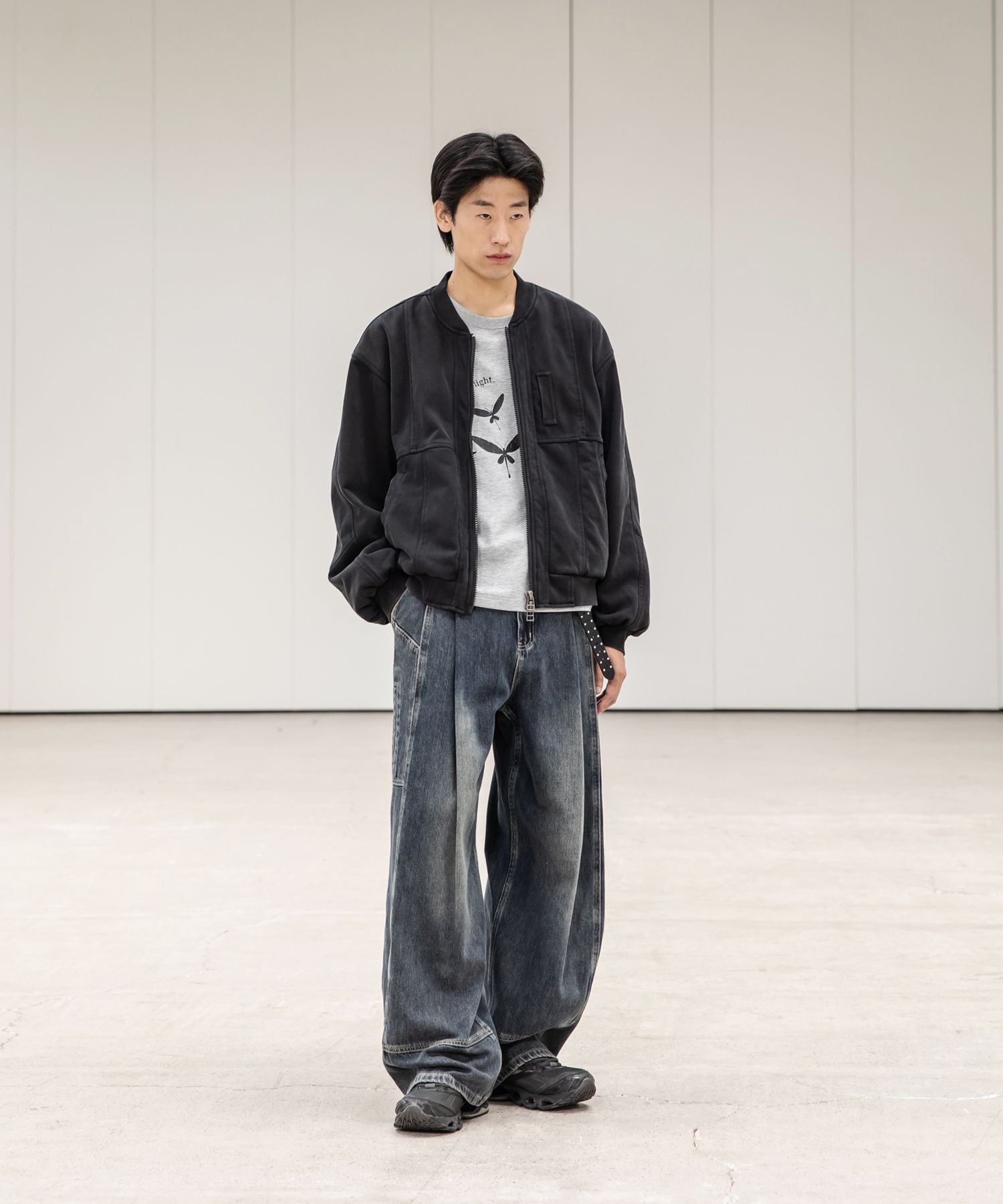 MUSINSA | BEGIN202 Beneata Two-Tuck Denim Pants [Deep Fade Blue]