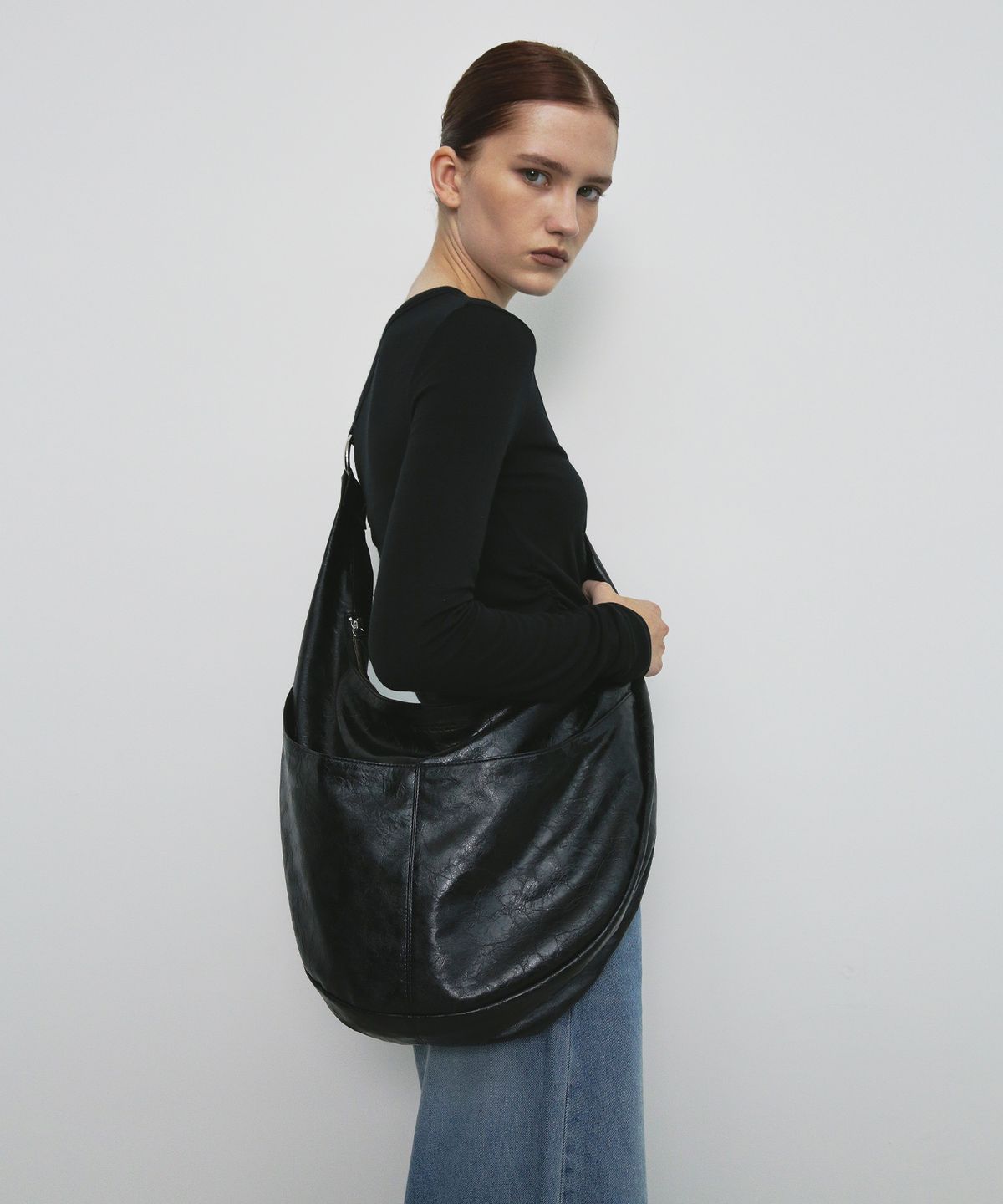 샌드릭(SANDRIC) TWO WAY LEATHER BAG_BLACK