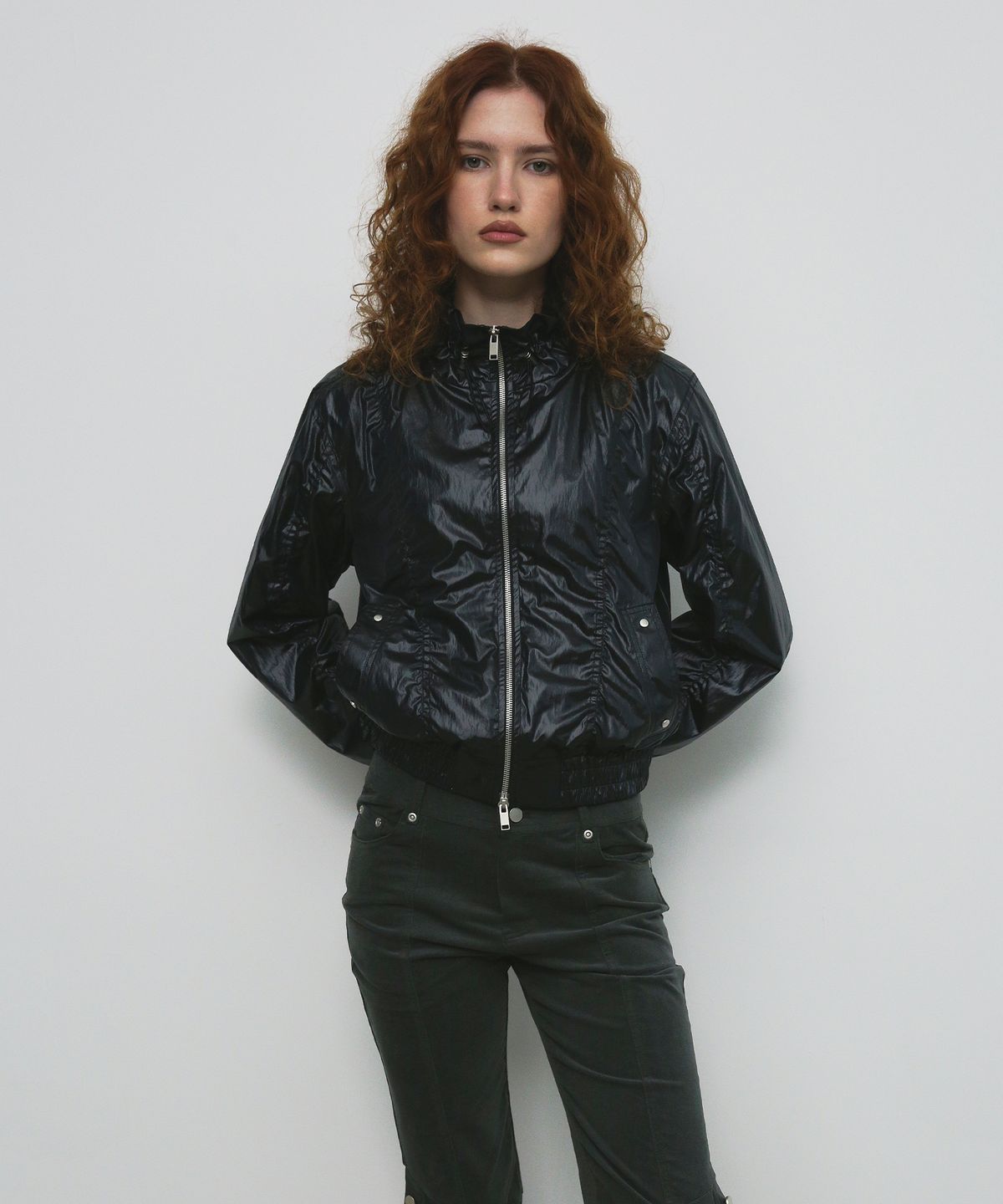 샌드릭(SANDRIC) NYLON TWO WAY JUMPER_BLACK