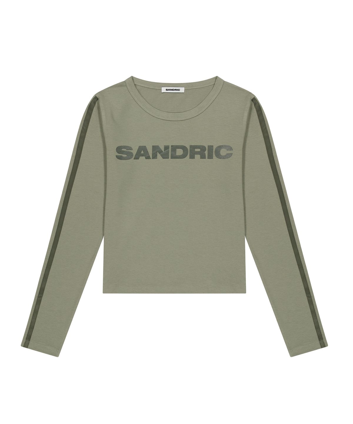샌드릭(SANDRIC) LINE LOGO T-SHIRT_KHAKI