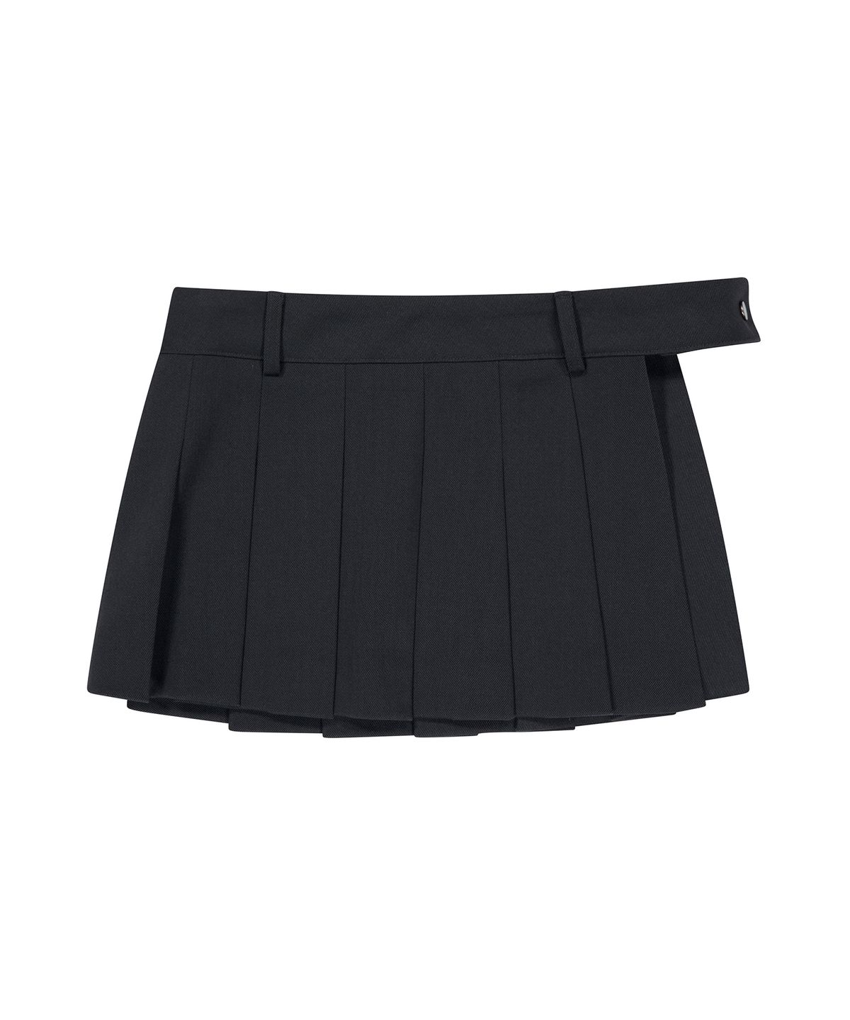 샌드릭(SANDRIC) LAYERED PLEATS WRAP SKIRT PANTS_CHARCOAL