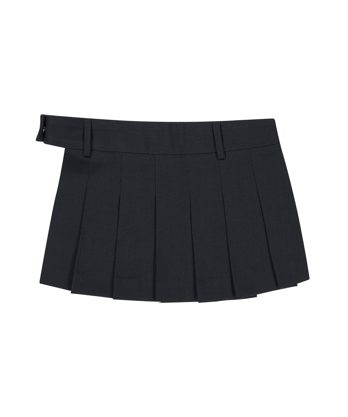 샌드릭(SANDRIC) LAYERED PLEATS WRAP SKIRT PANTS_CHARCOAL