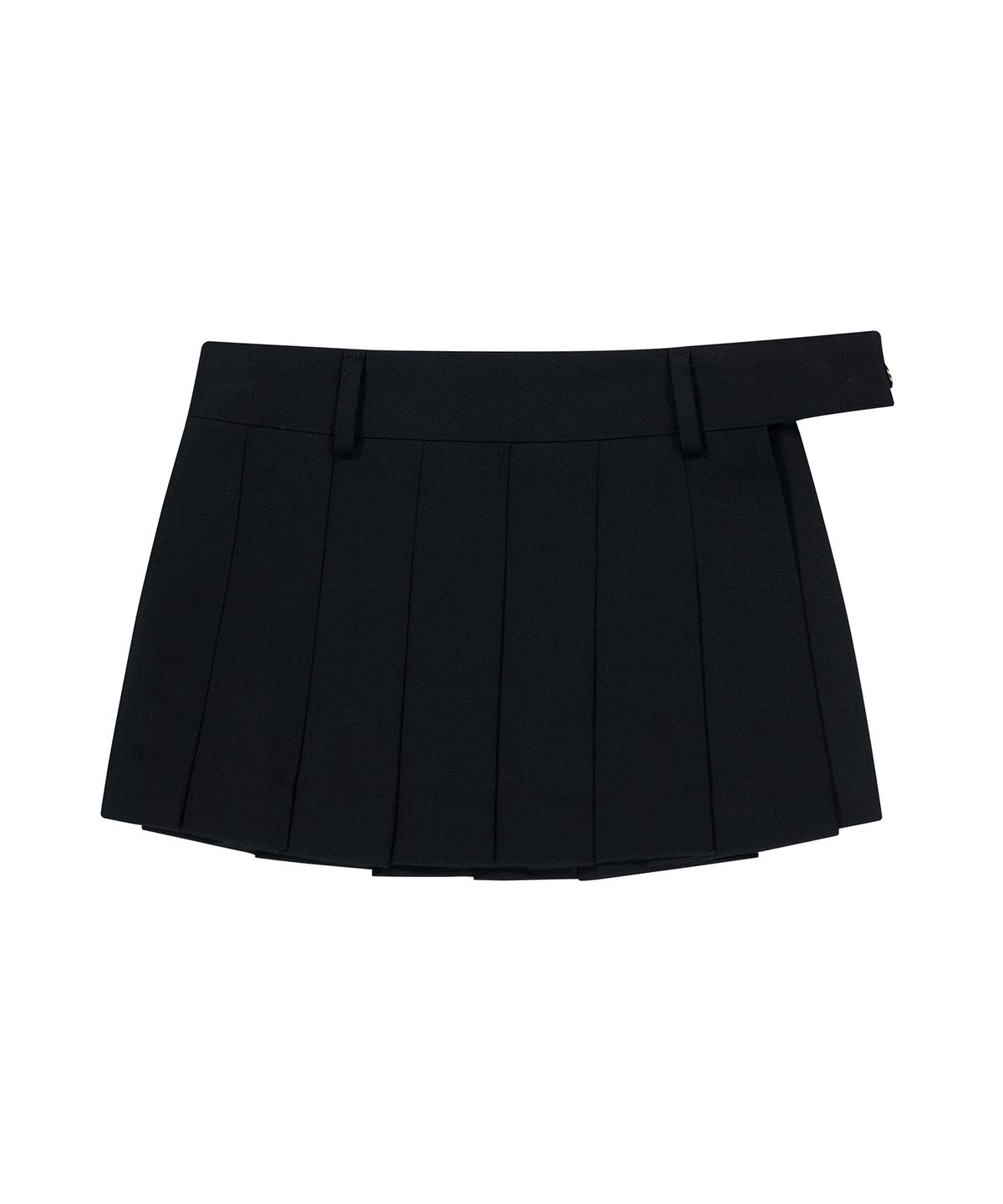 샌드릭(SANDRIC) LAYERED PLEATS WRAP SKIRT PANTS_BLACK