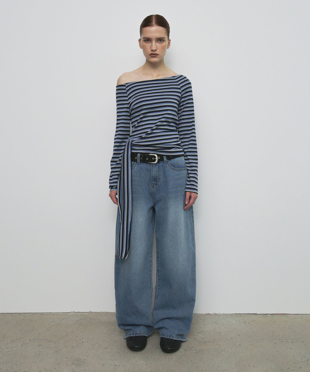 샌드릭(SANDRIC) STRAIGHT SNAP BUTTON DENIM PANTS_LIGHT BLUE
