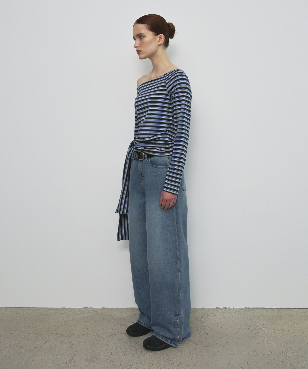 샌드릭(SANDRIC) STRAIGHT SNAP BUTTON DENIM PANTS_LIGHT BLUE