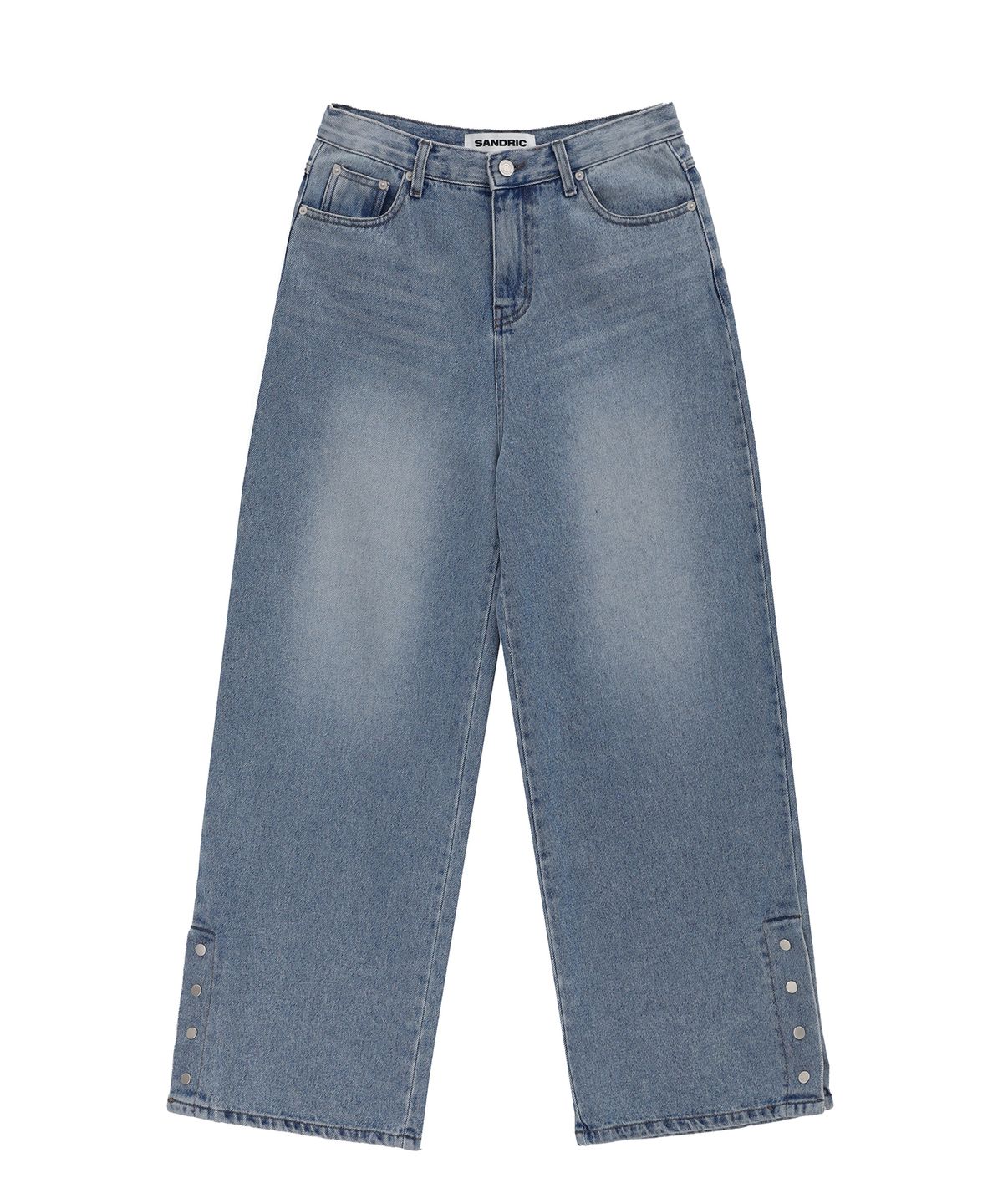 샌드릭(SANDRIC) STRAIGHT SNAP BUTTON DENIM PANTS_LIGHT BLUE