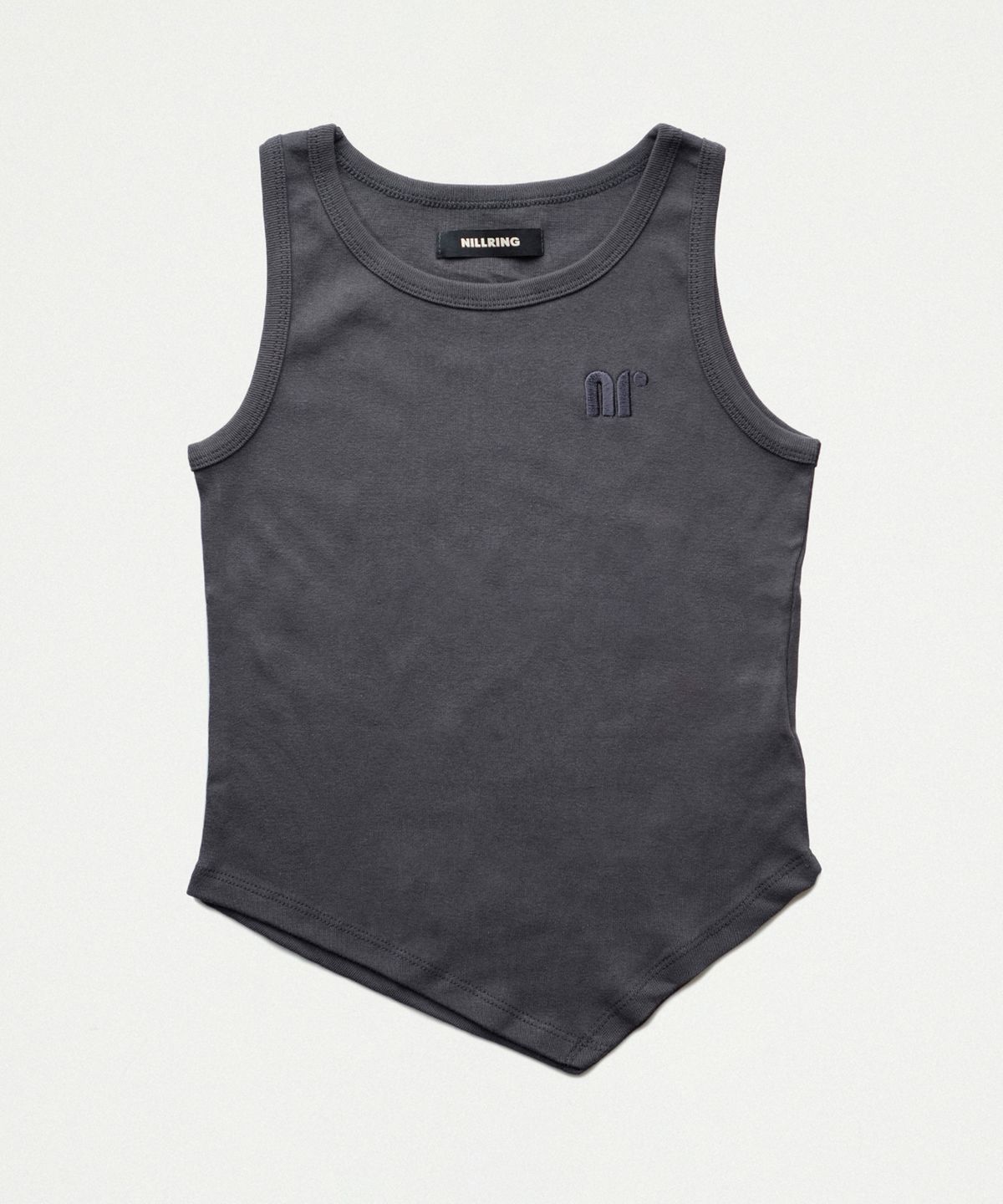 닐링(NILLRING) T22.00 Sleeveless Logo T-shirt _ Charcoal Logo