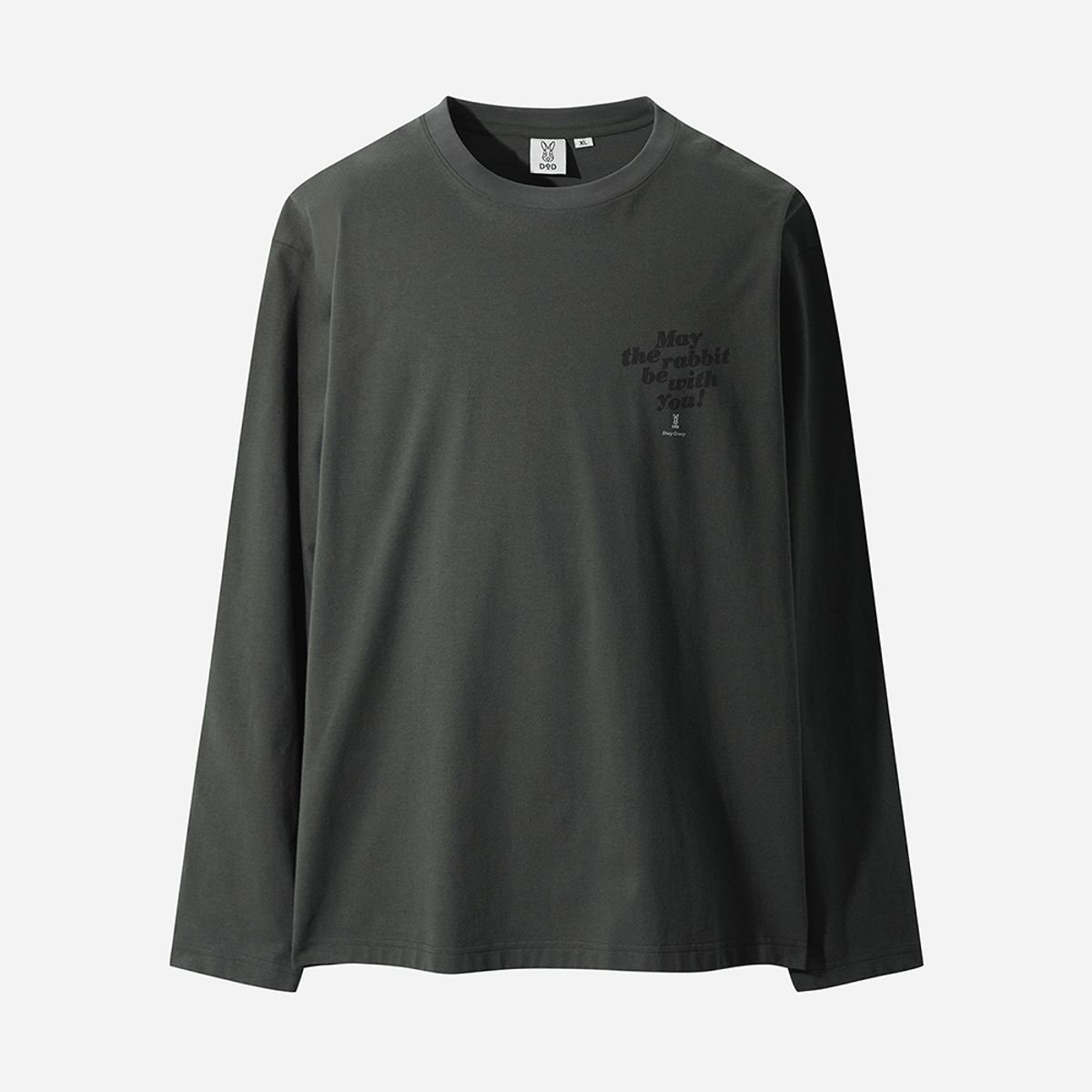 디오디(DOD) 레터링 제나두 긴팔 티셔츠(D.CHARCOAL GREY)