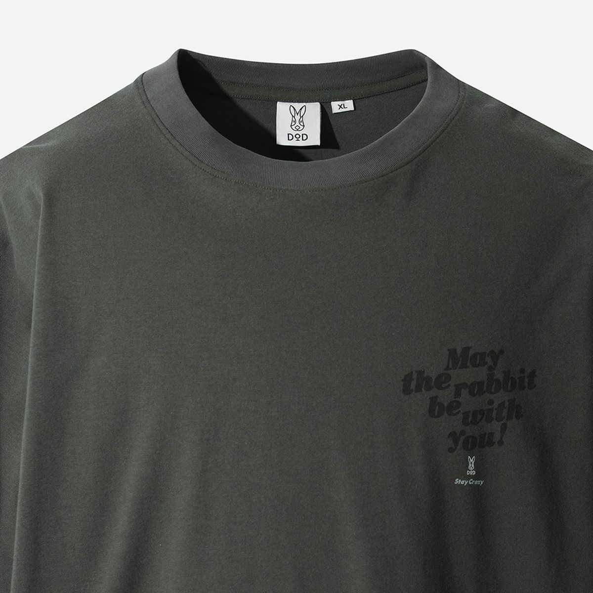 디오디(DOD) 레터링 제나두 긴팔 티셔츠(D.CHARCOAL GREY)
