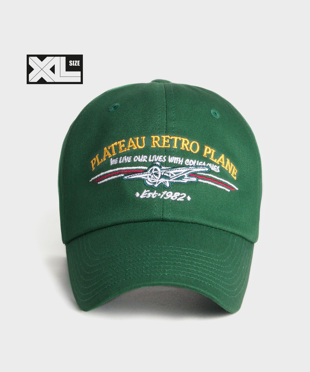 플래토(PLATEAU) 빅사이즈 볼캡 XL PLATEAU RP VTG CAP DARK GREEN