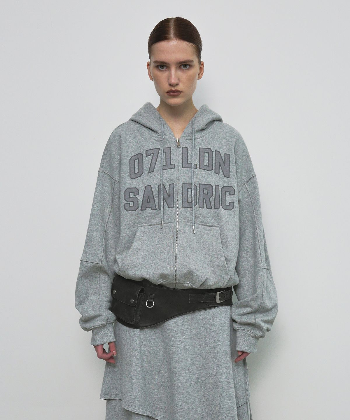 샌드릭(SANDRIC) VINTAGE WASHED BELT BAG_CHARCOAL