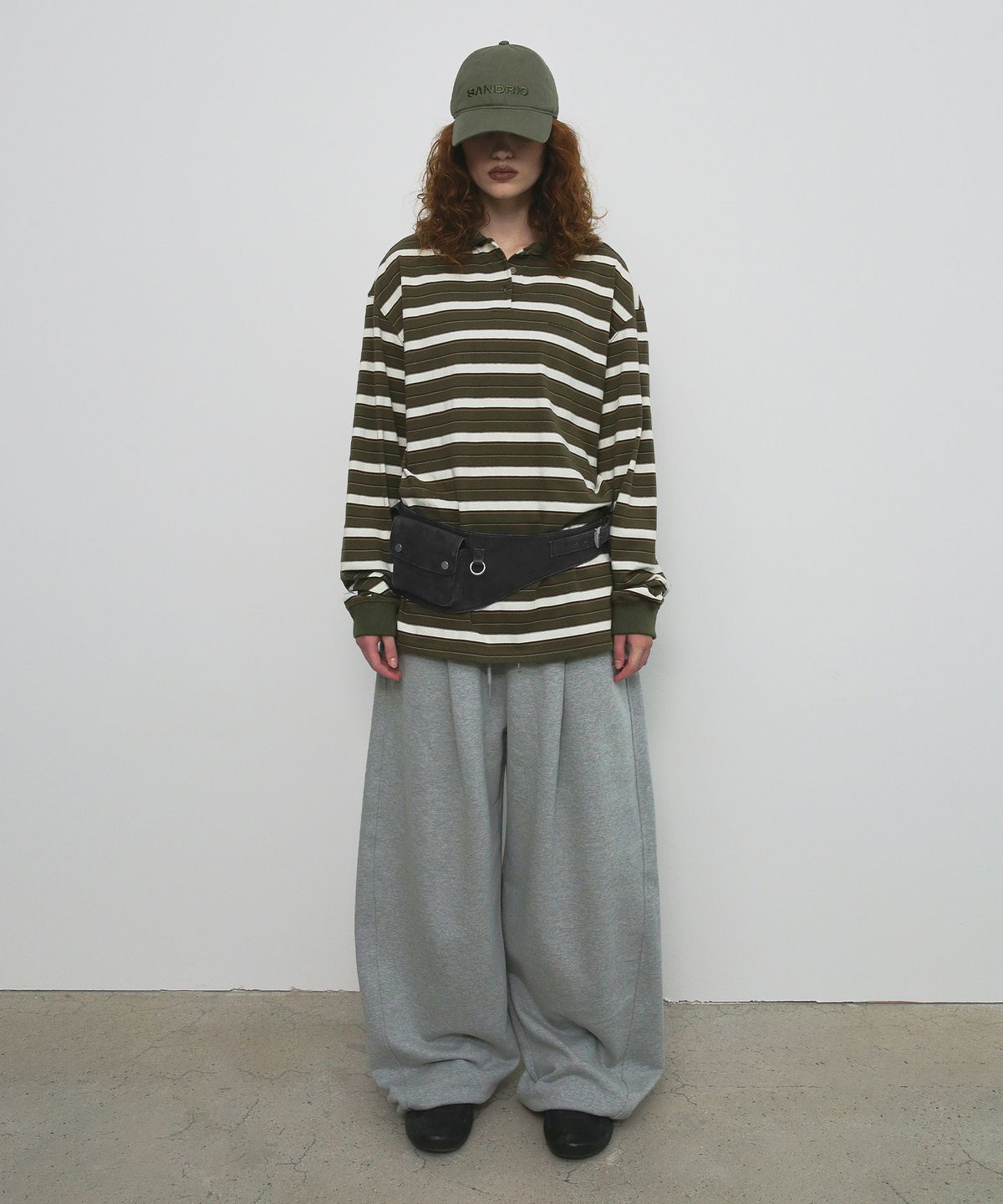 샌드릭(SANDRIC) VINTAGE WASHED BELT BAG_CHARCOAL