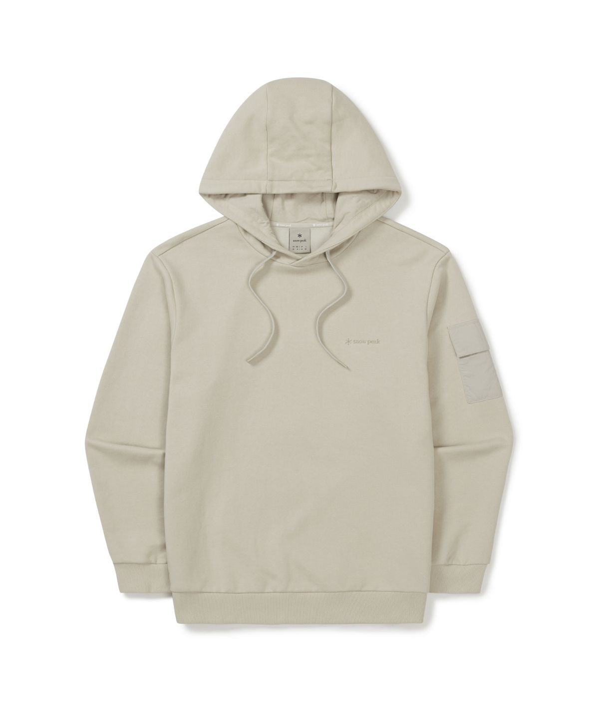 스노우피크 어패럴(SNOWPEAK APPAREL) 랜드 포켓 후드 티셔츠 (S25FMFHD60) Light Beige