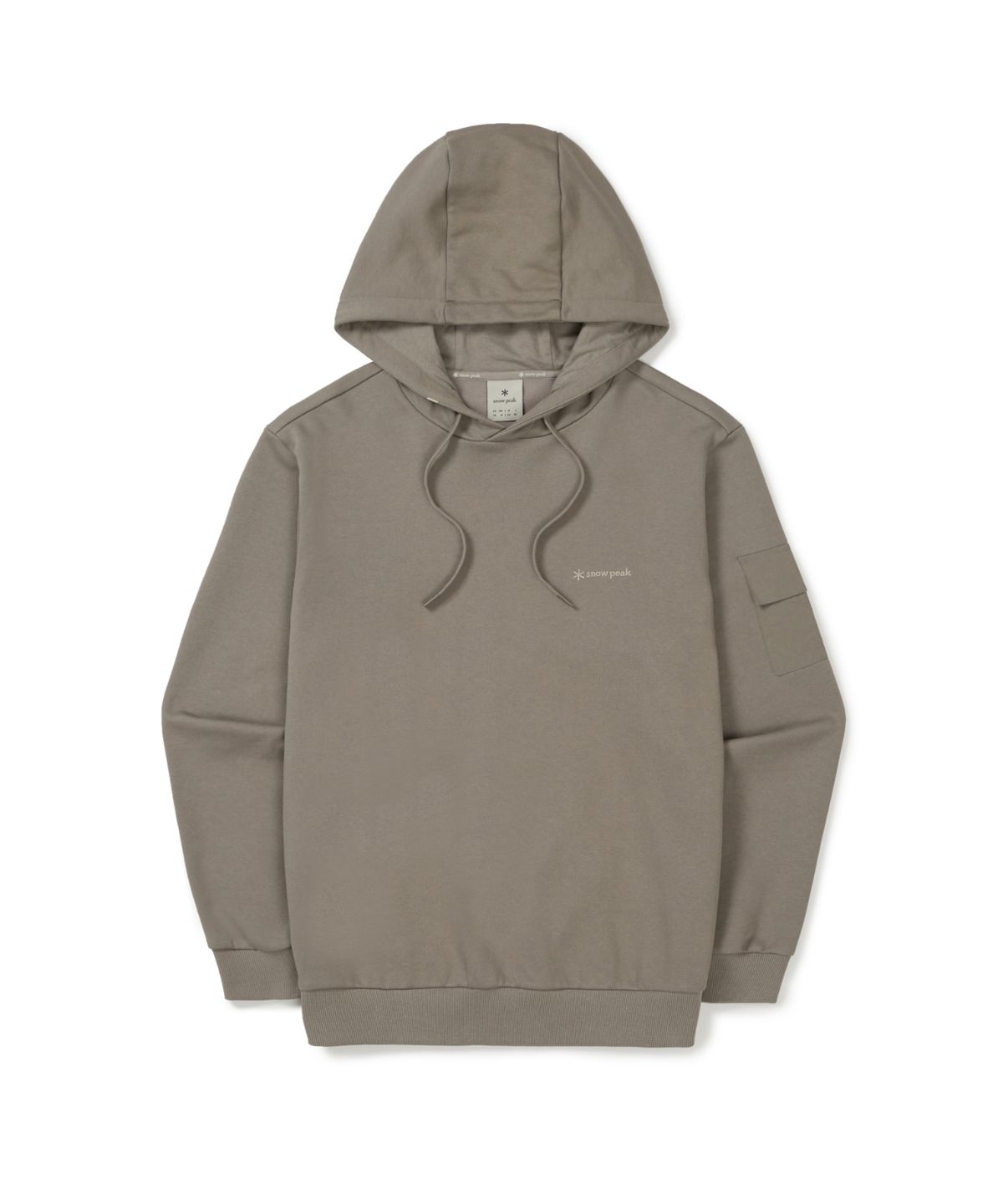 스노우피크 어패럴(SNOWPEAK APPAREL) 랜드 포켓 후드 티셔츠 (S25FMFHD60) Beige Gray