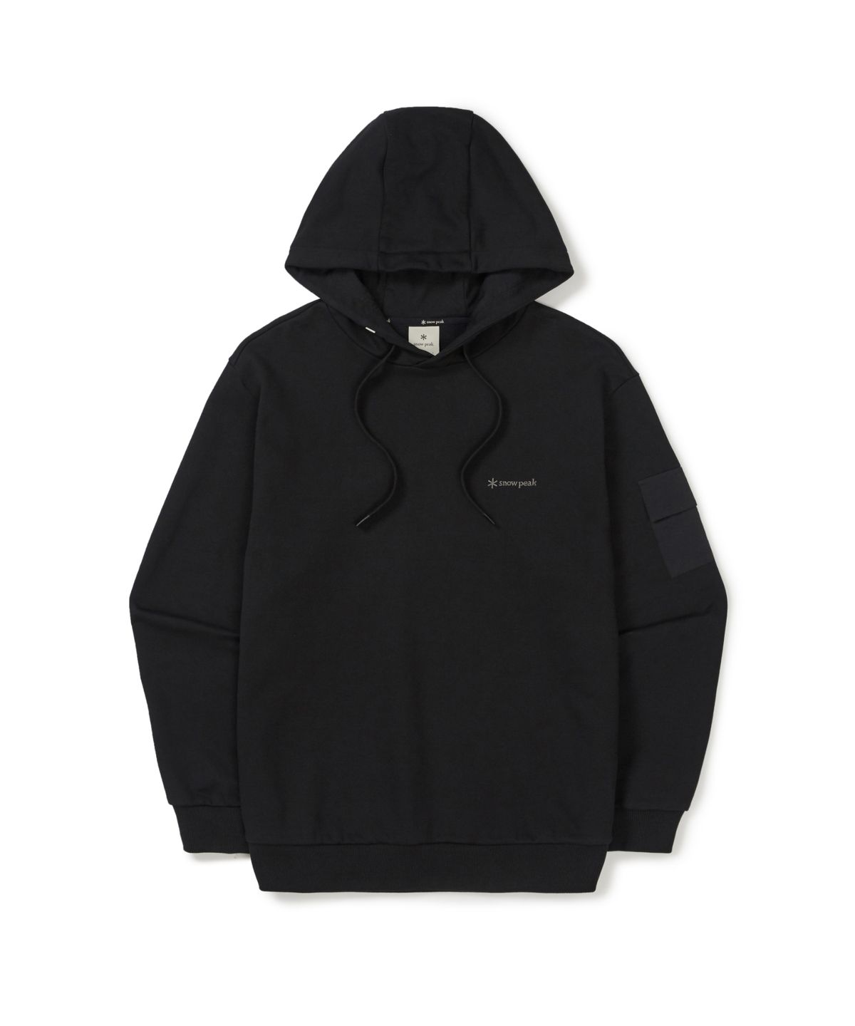 스노우피크 어패럴(SNOWPEAK APPAREL) 랜드 포켓 후드 티셔츠 (S25FMFHD60) Black