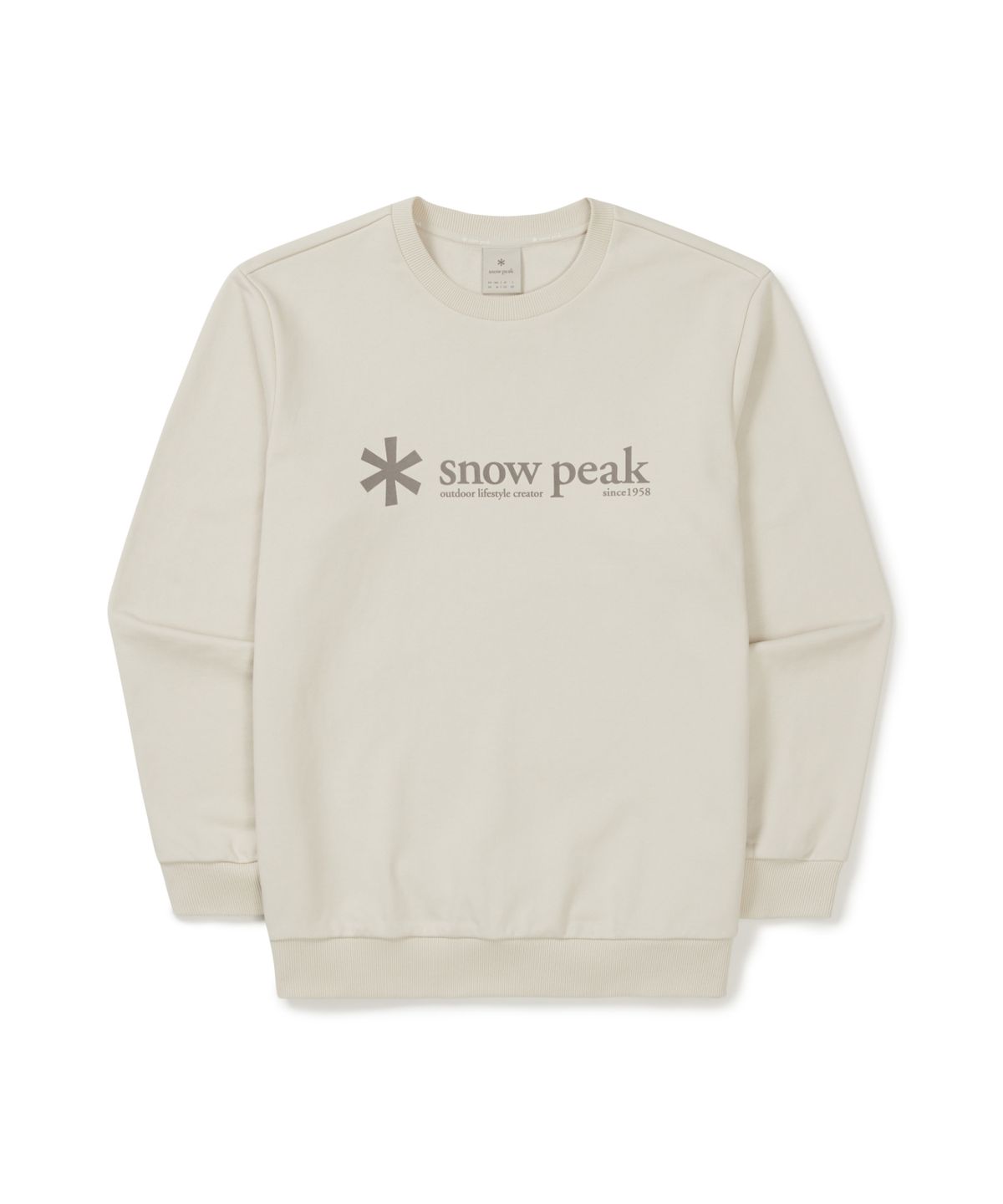 스노우피크 어패럴(SNOWPEAK APPAREL) 빅로고 맨투맨 (S25FMFHT68) Sand Beige