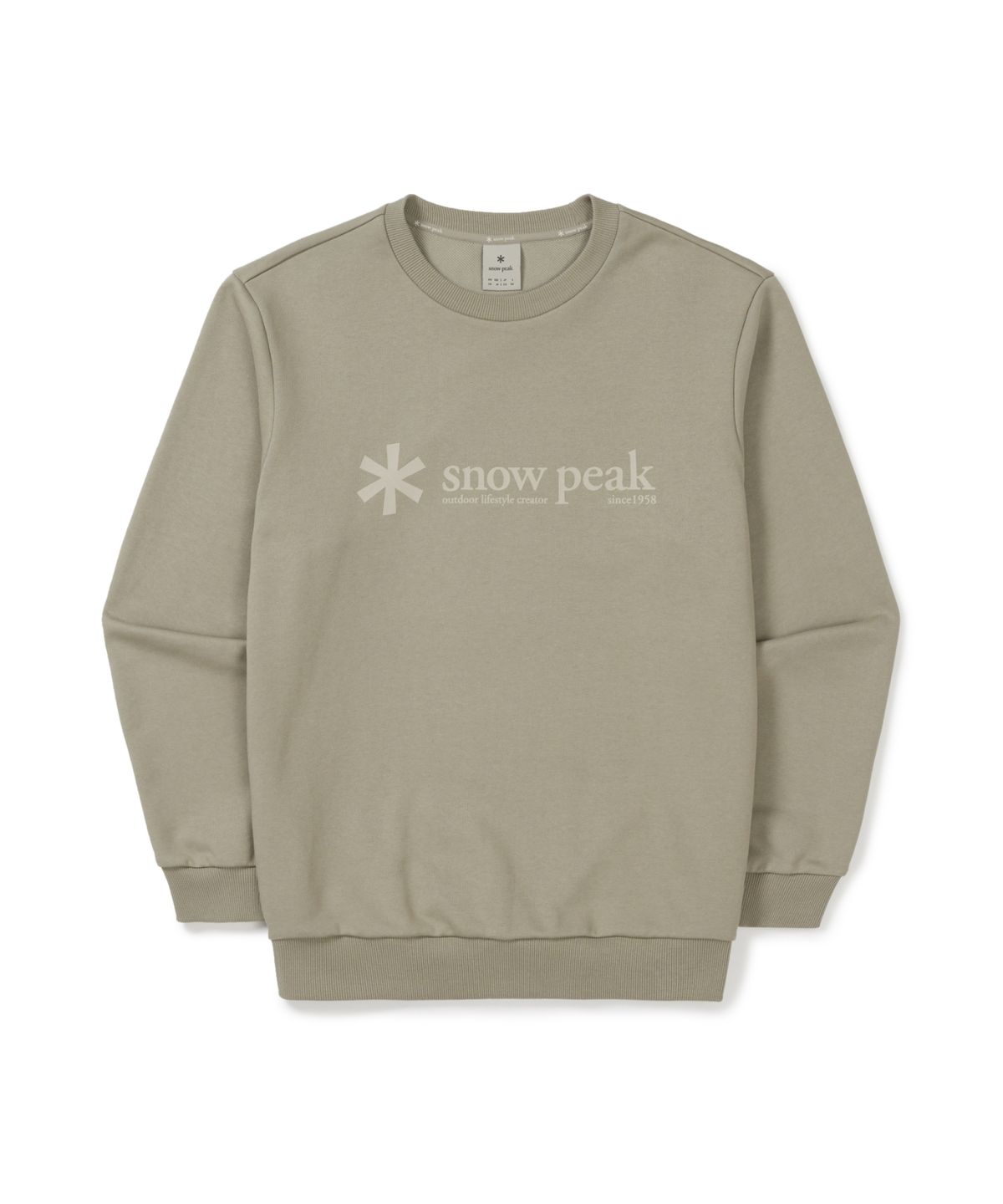 스노우피크 어패럴(SNOWPEAK APPAREL) 빅로고 맨투맨 (S25FMFHT68) Khaki Beige