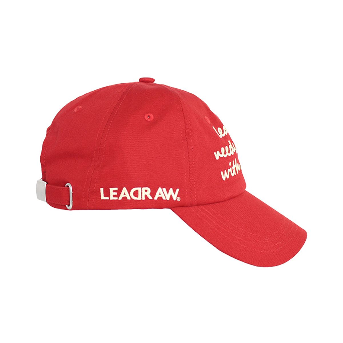 리드로(LEADRAW) Lettering ball cap(growth)_Red