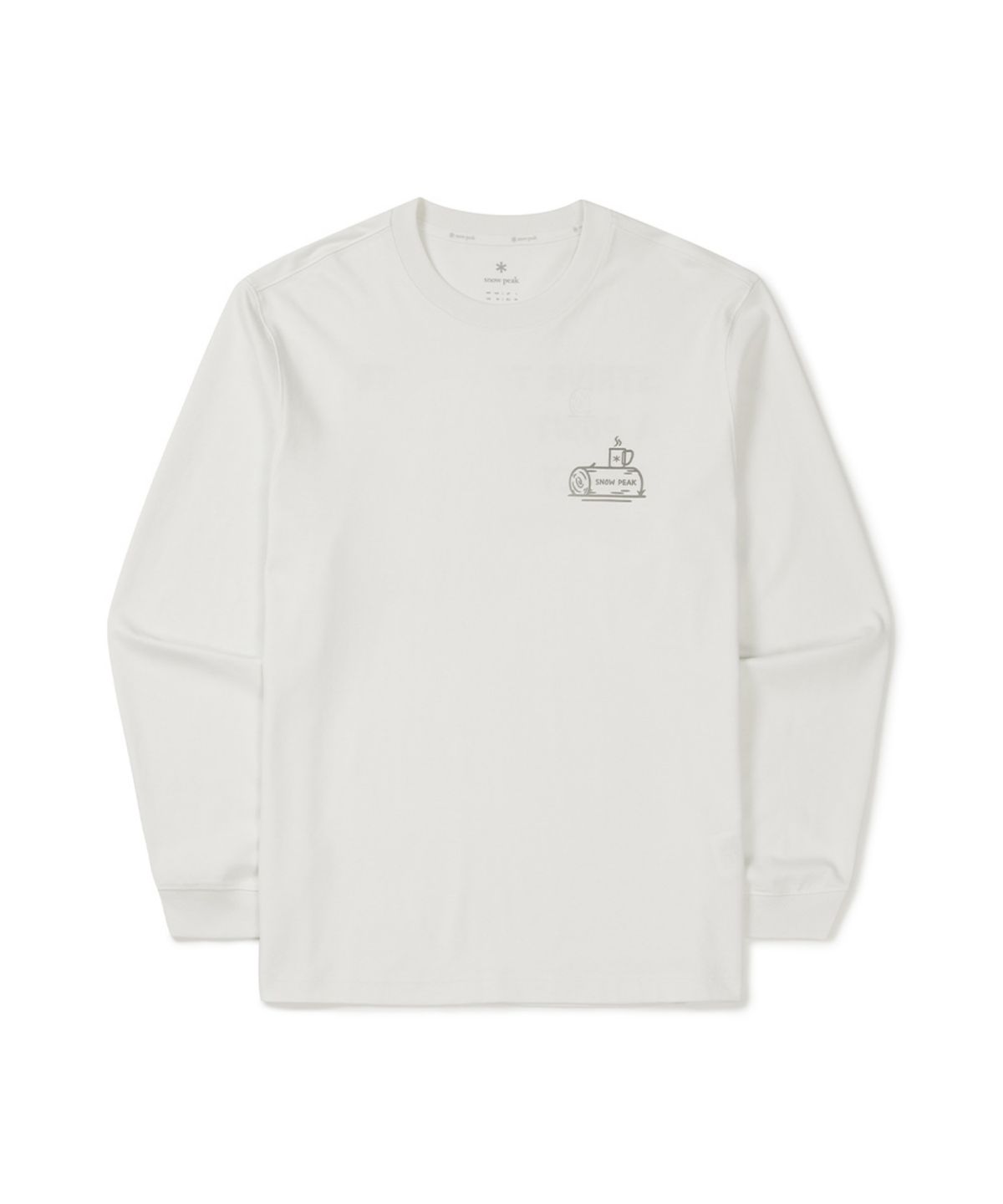 스노우피크 어패럴(SNOWPEAK APPAREL) 에어로히트 레터링 긴팔 티셔츠 (S25FUFTL24) Off White